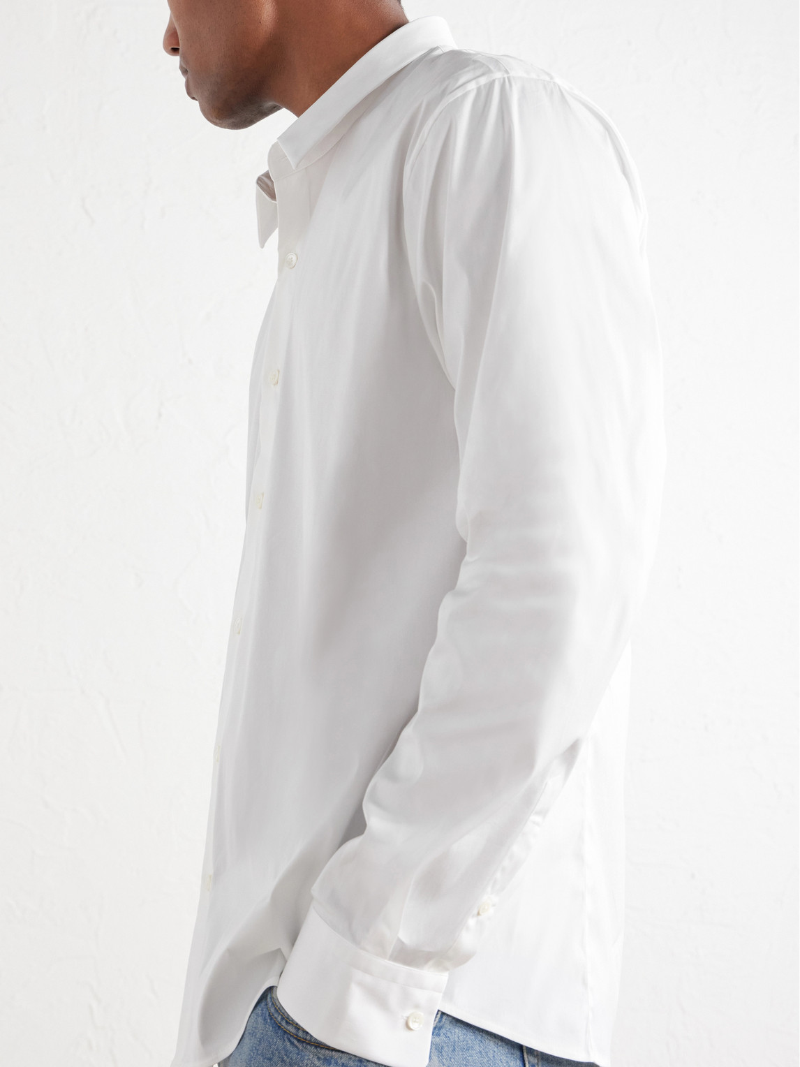 Stretch Cotton-Blend Poplin Shirt