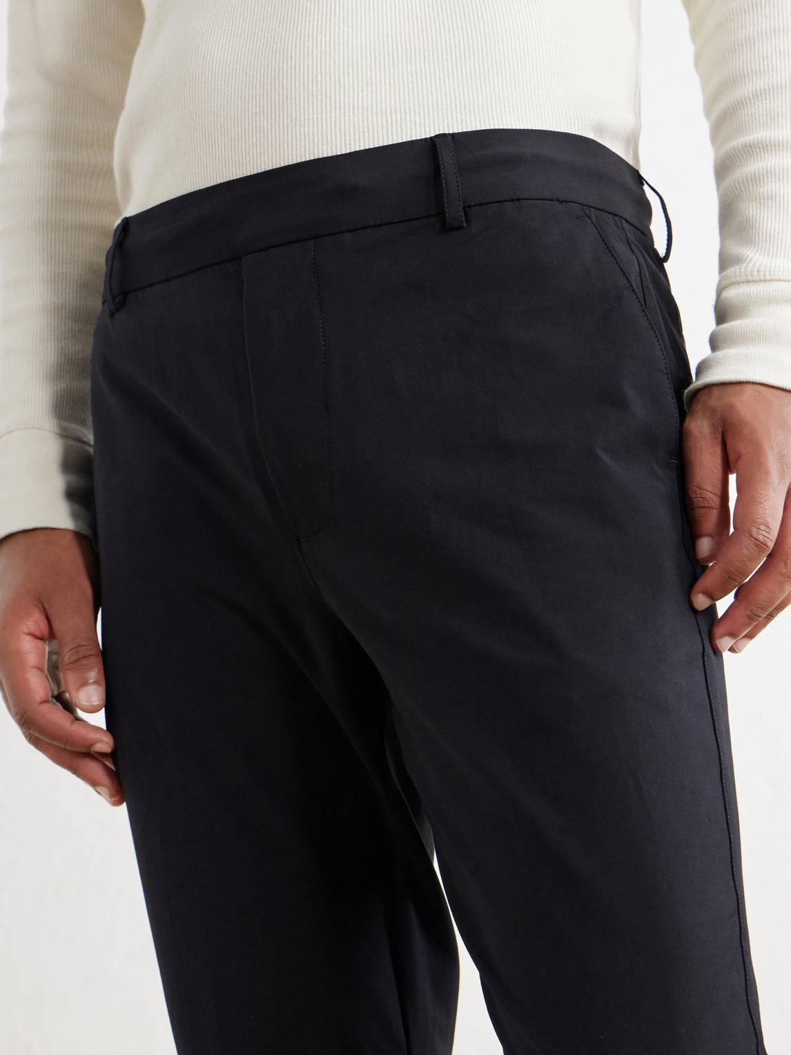 Stretch Cotton-Blend Trousers Slim-Fit