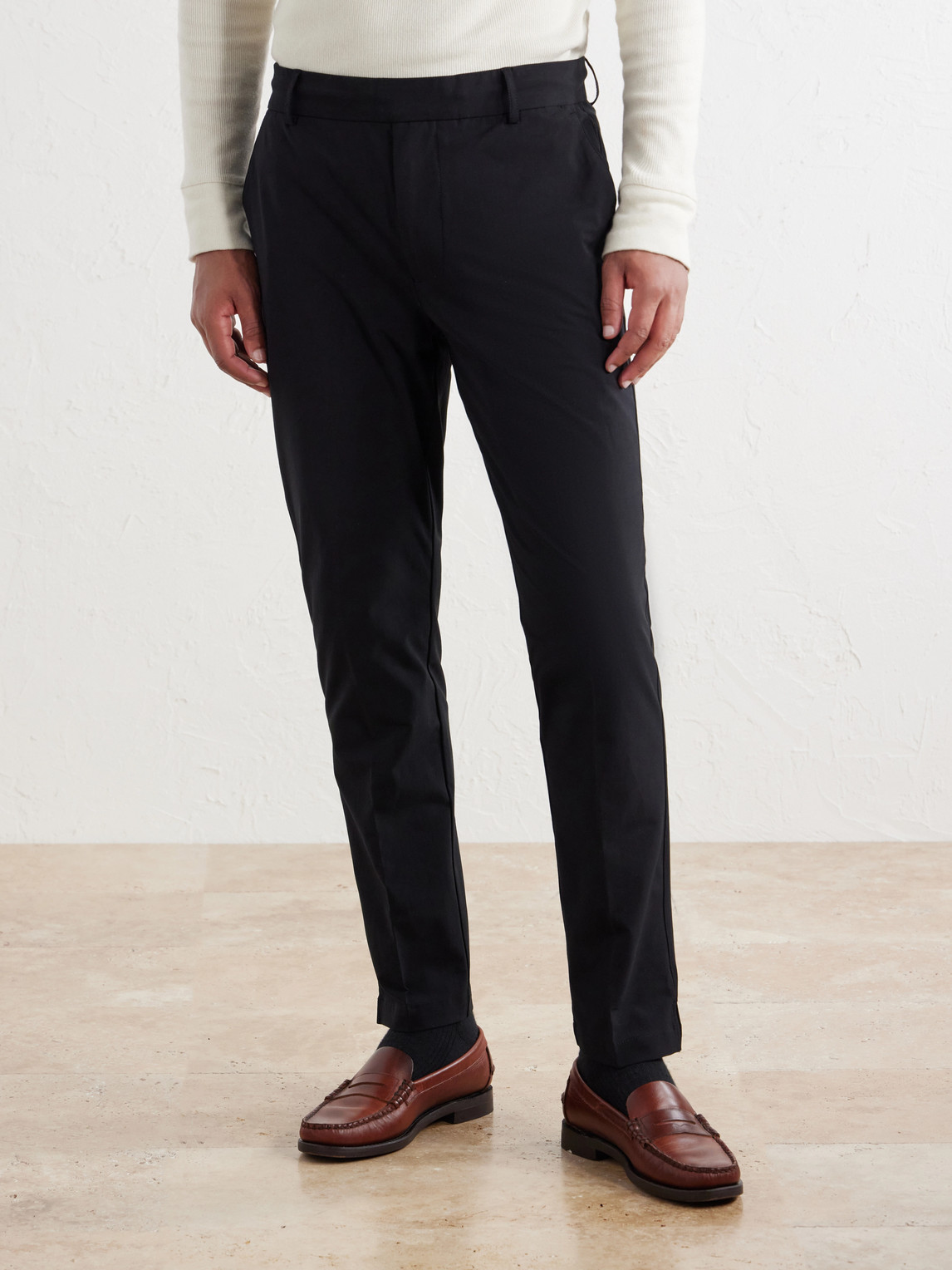 Stretch Cotton-Blend Trousers Slim-Fit