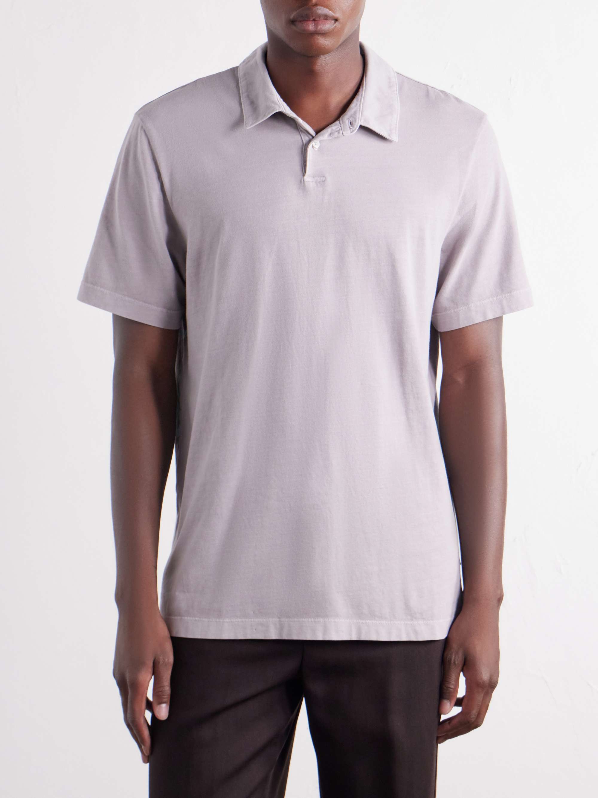 JAMES PERSE Supima Cotton-Jersey Polo Shirt