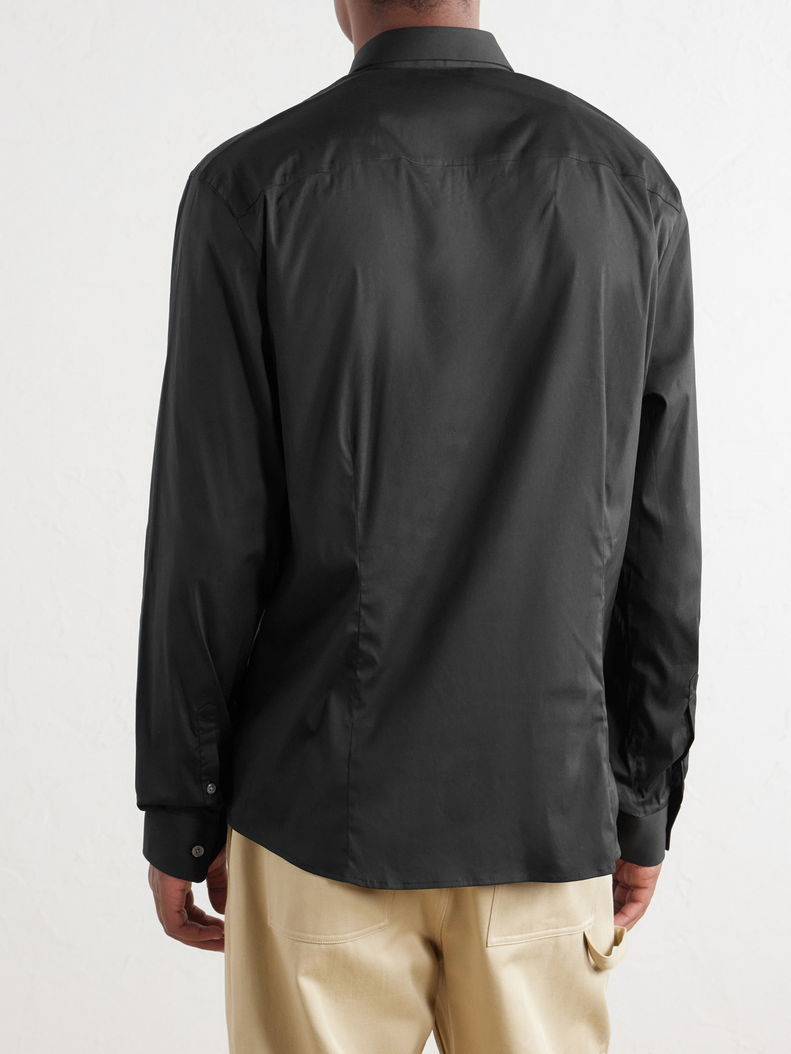 Stretch Cotton-Blend Poplin Shirt