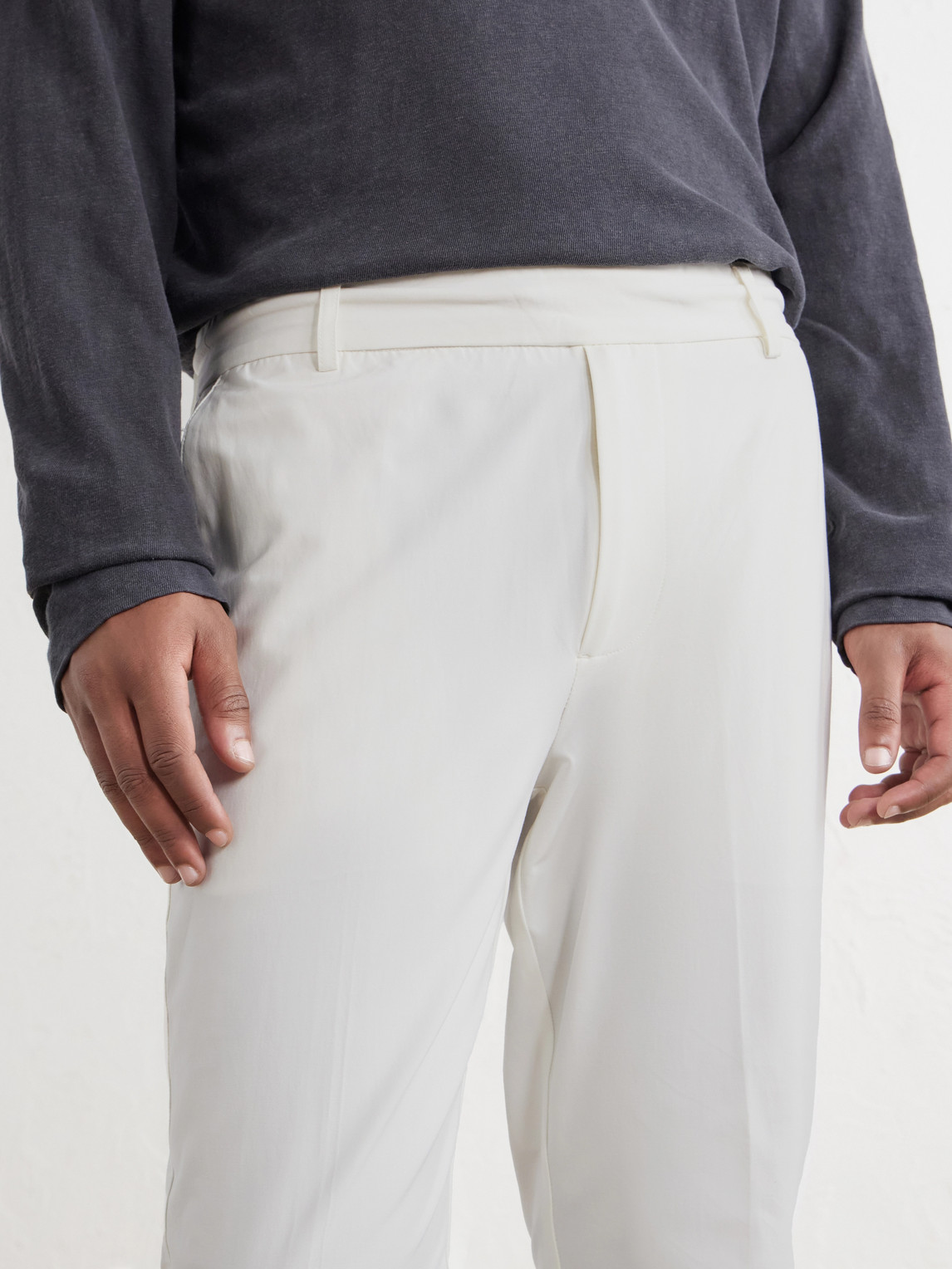 Stretch Cotton-Blend Trousers Slim-Fit
