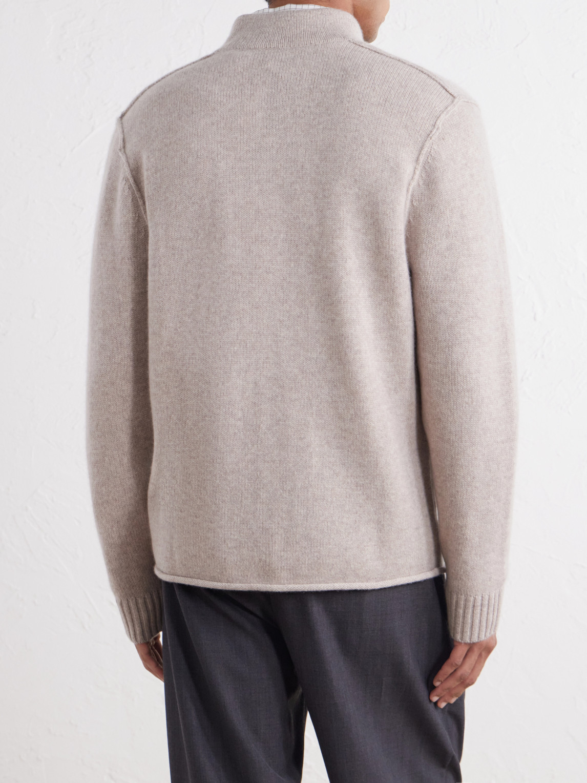 Cashmere Zip-Up Cardigan