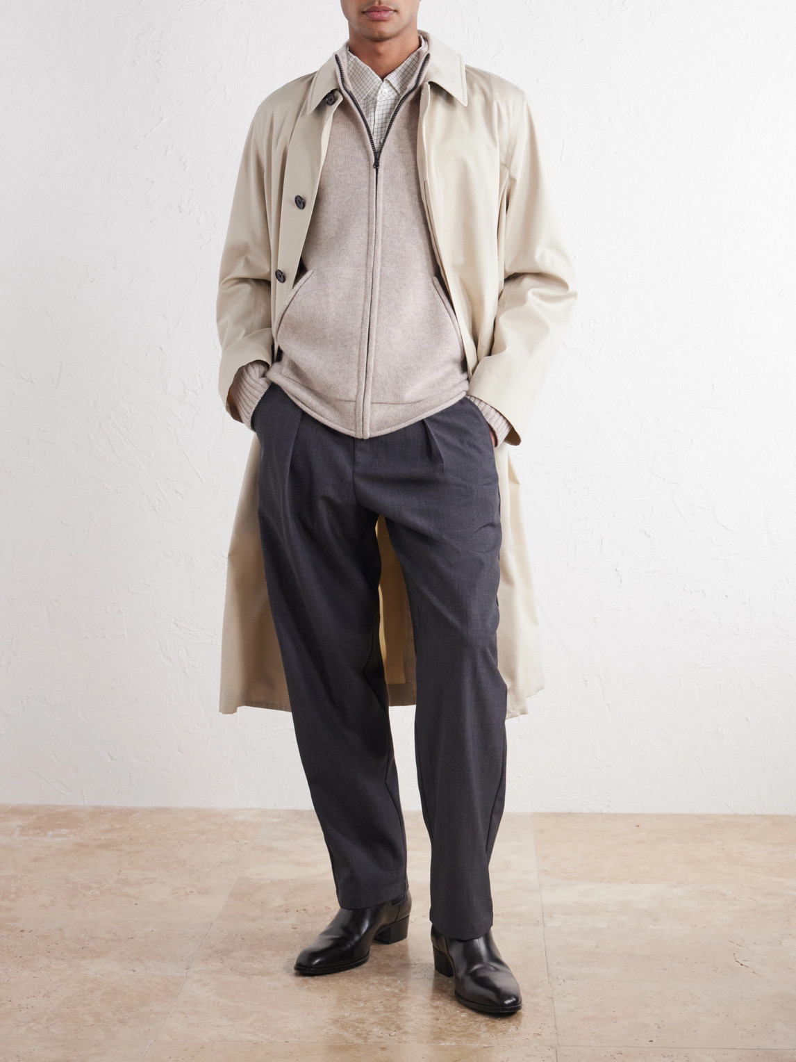 Cashmere Zip-Up Cardigan