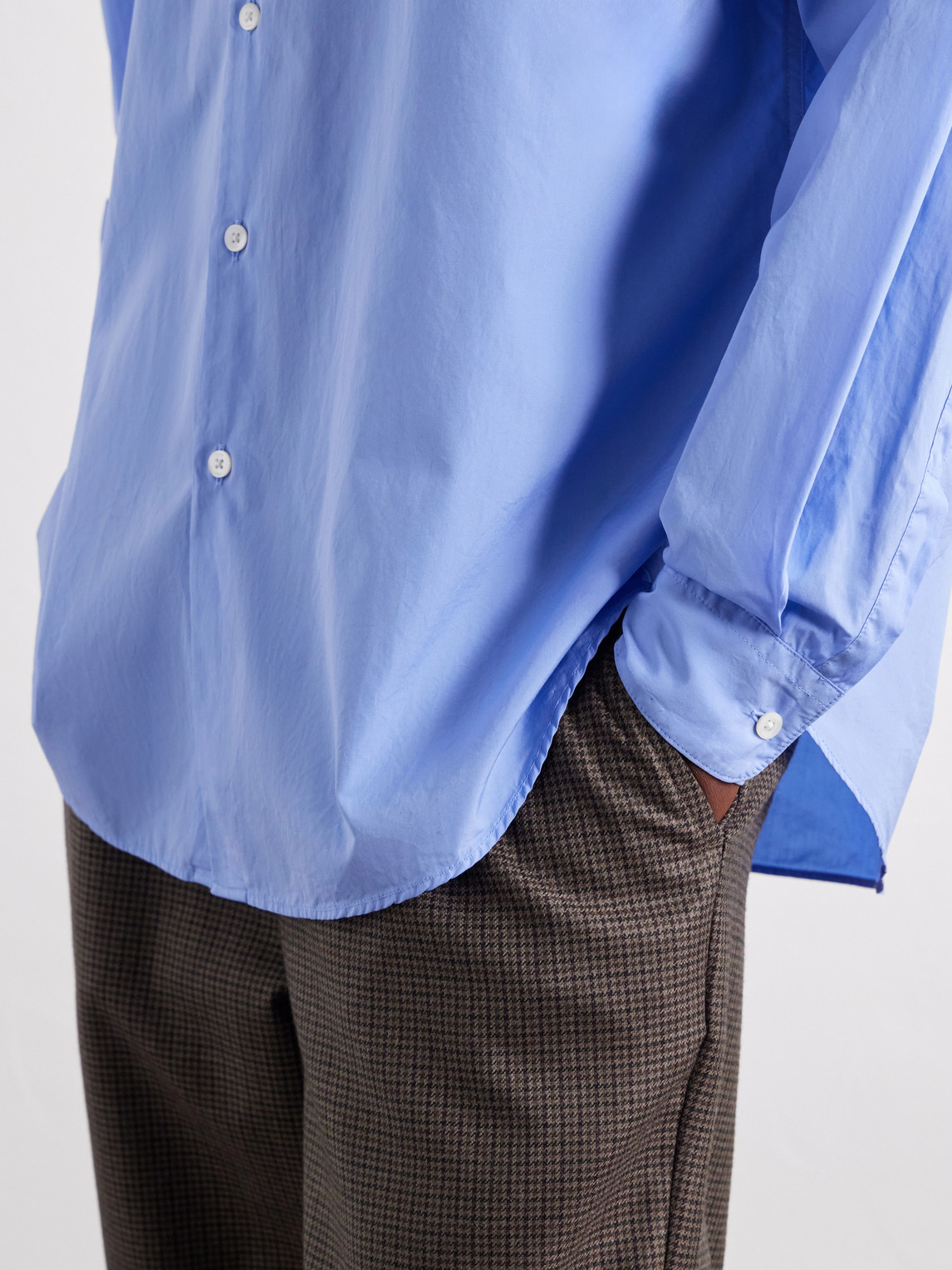 Classic-Collar Cotton-Poplin Shirt