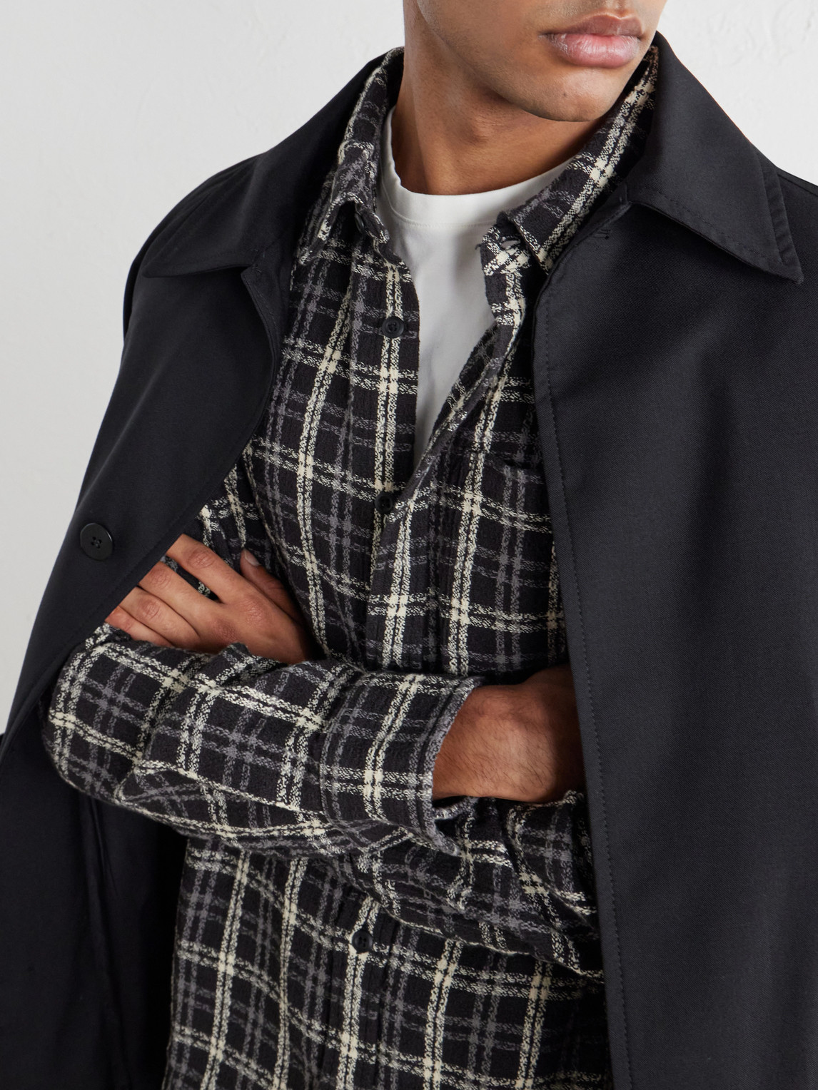Spacerock Checked Cotton-Tweed Shirt