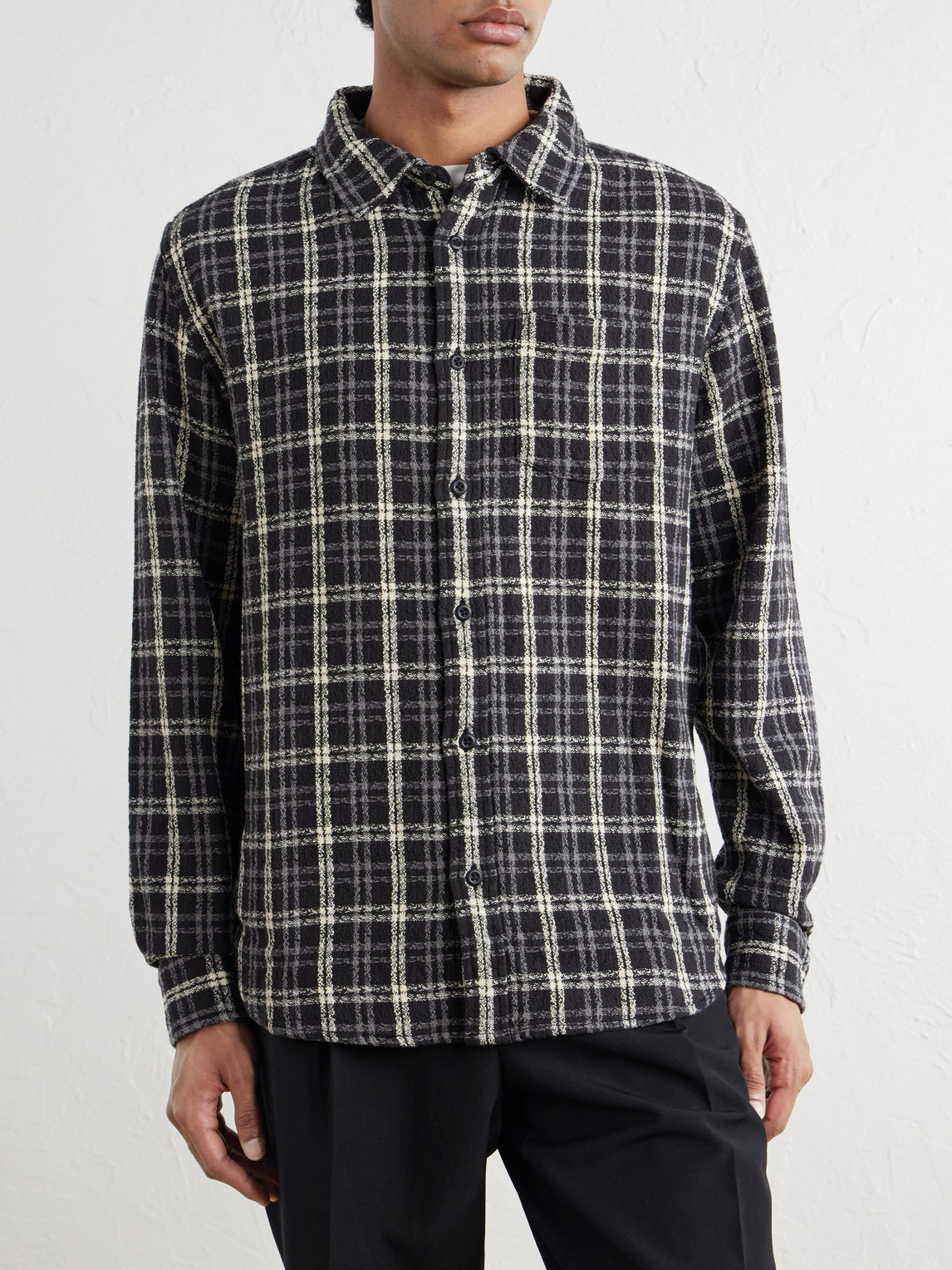 Spacerock Checked Cotton-Tweed Shirt