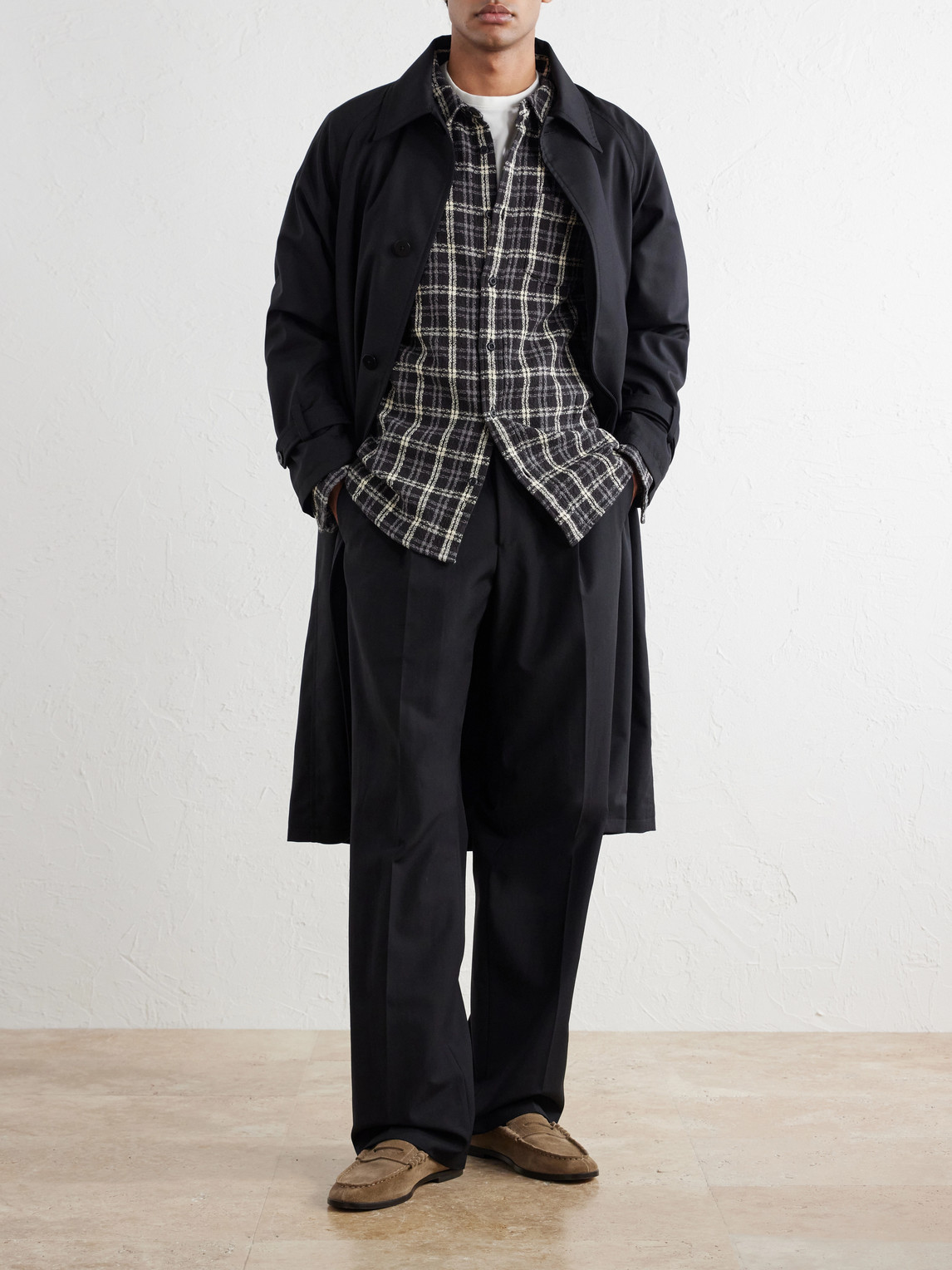 Spacerock Checked Cotton-Tweed Shirt