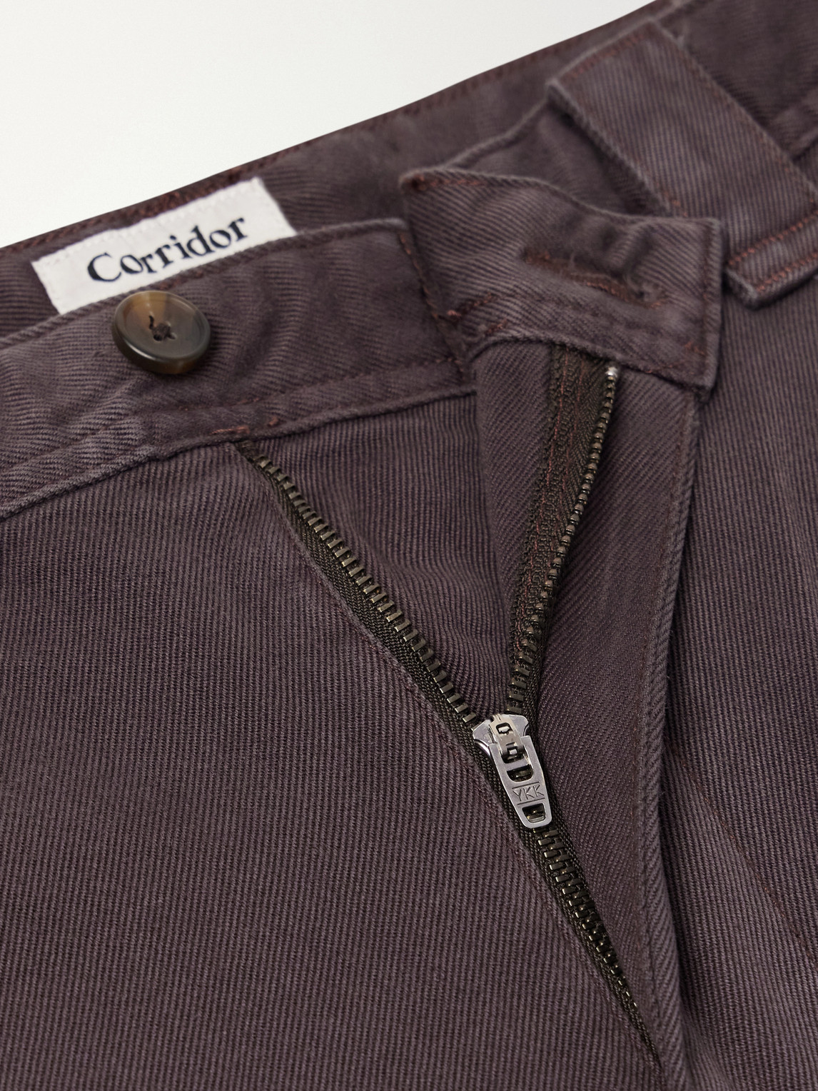 Wide-Leg Cotton-Twill Trousers