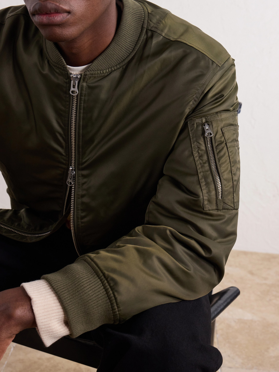 Padded Shell Bomber Jacket