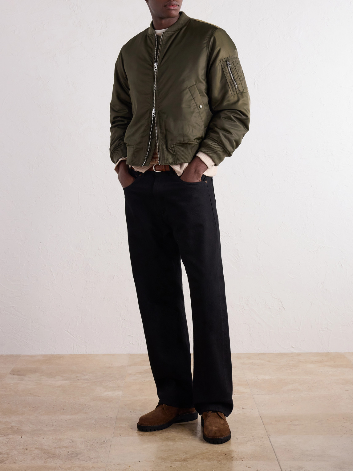 Padded Shell Bomber Jacket