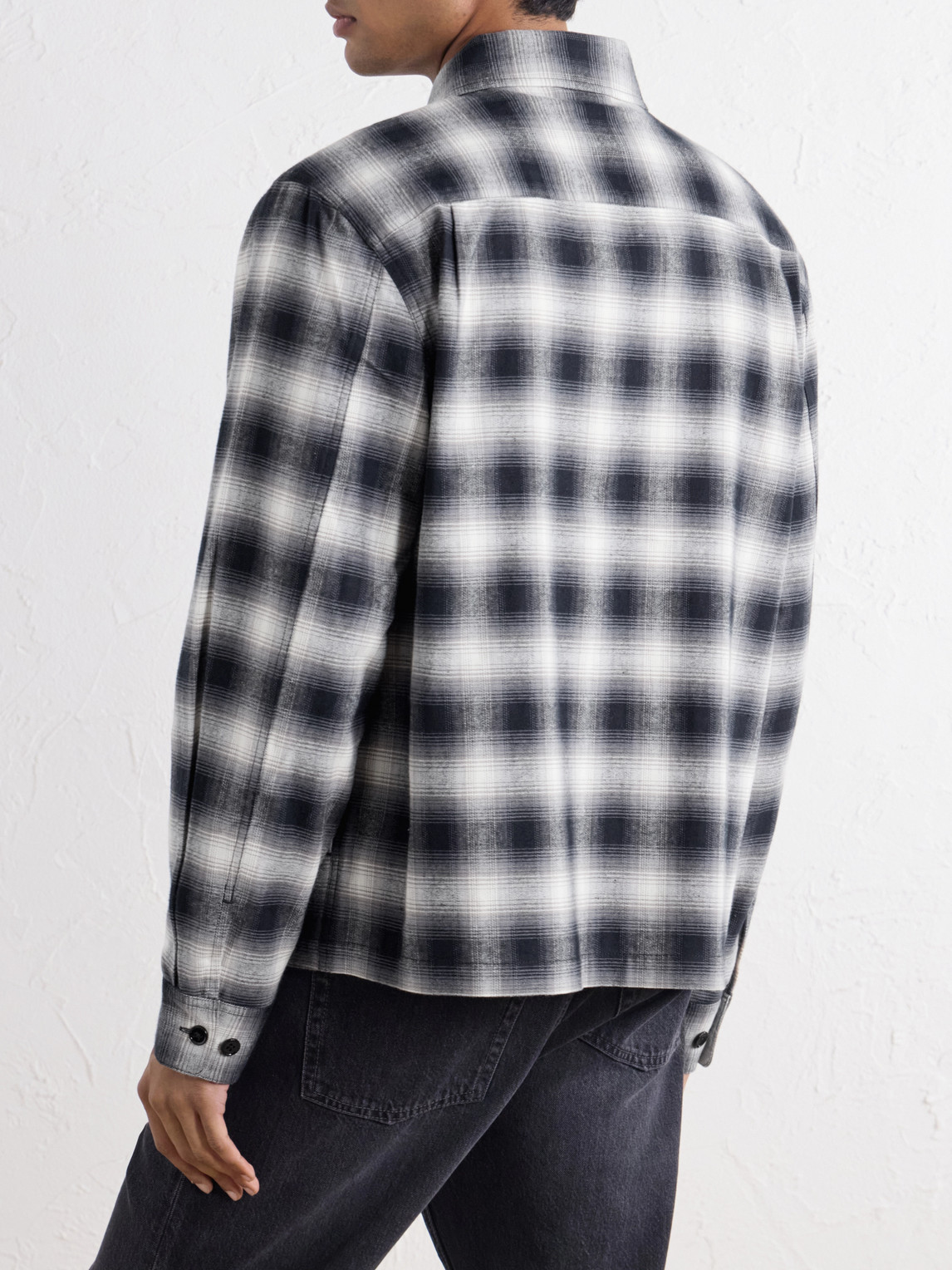 Zoclao Checked Zip-Up Cotton Jacket