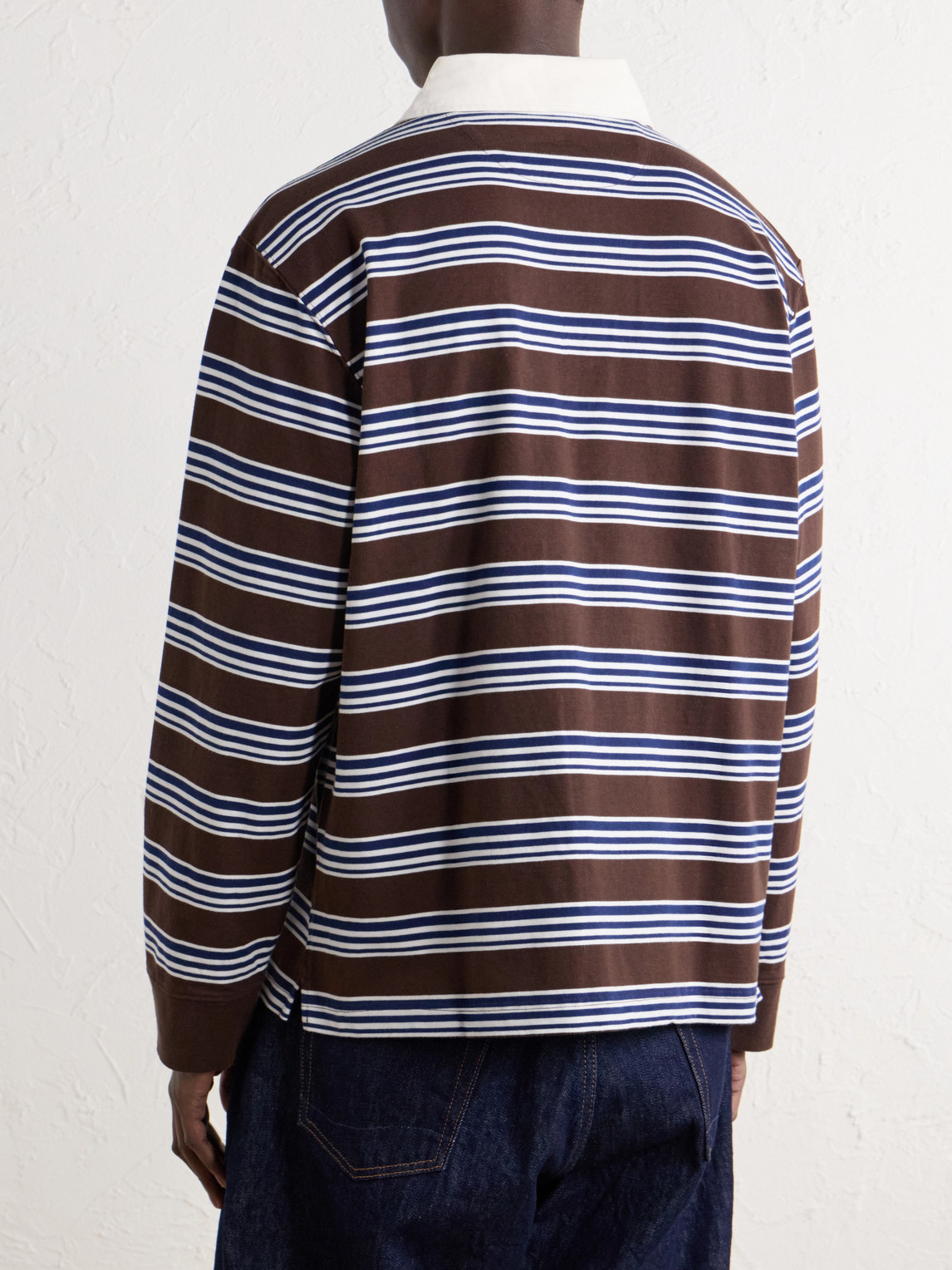 Striped Cotton-Jersey Polo Shirt