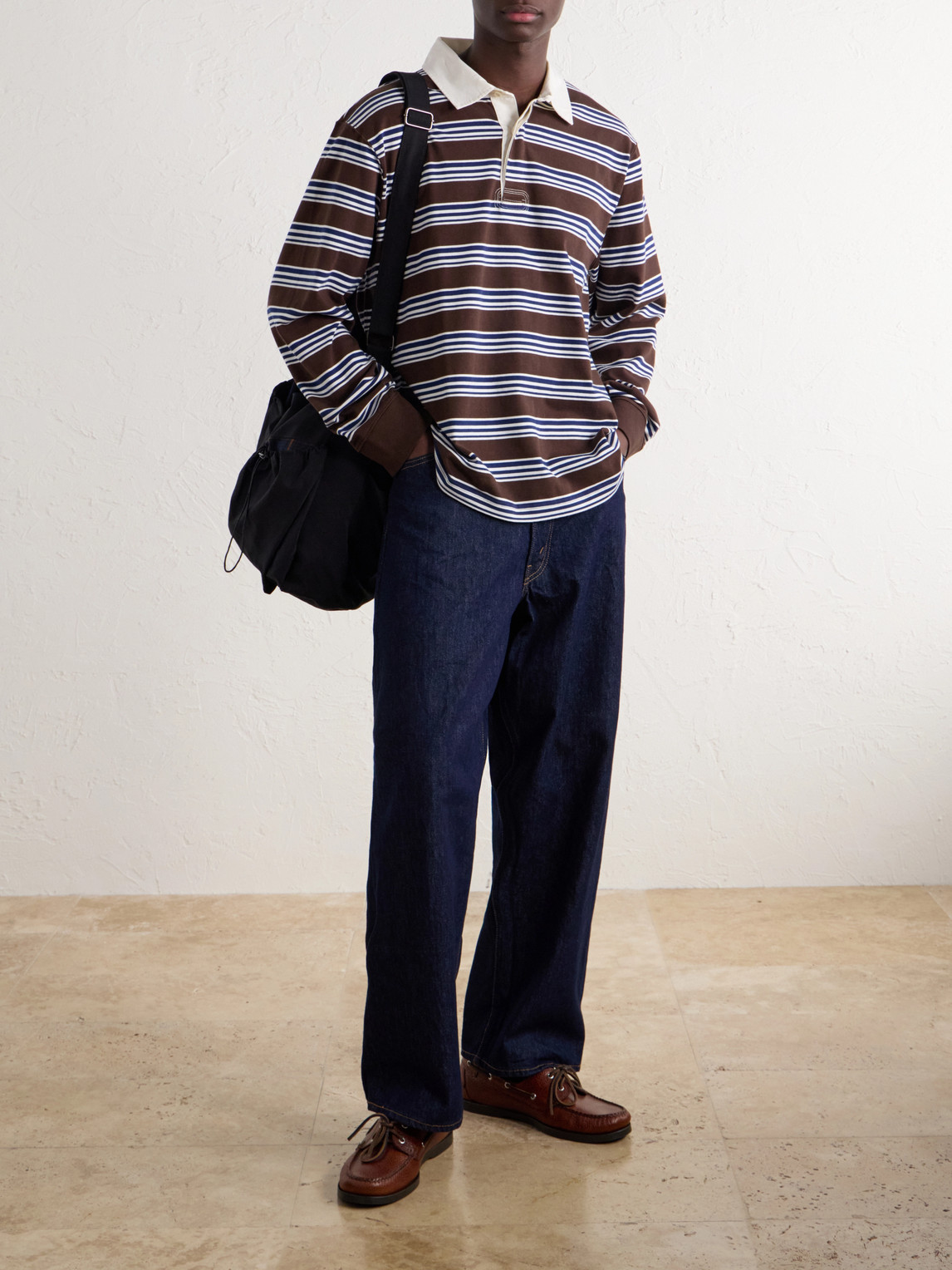 Striped Cotton-Jersey Polo Shirt