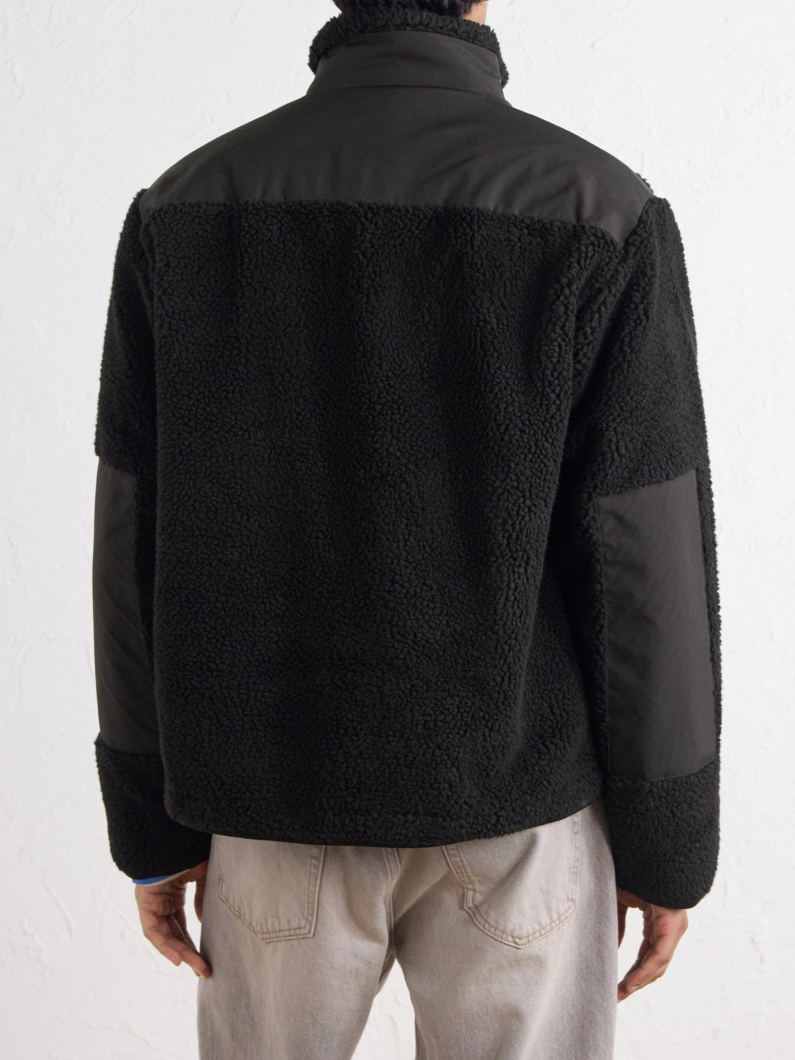 Shell-Trimmed Fleece Jacket