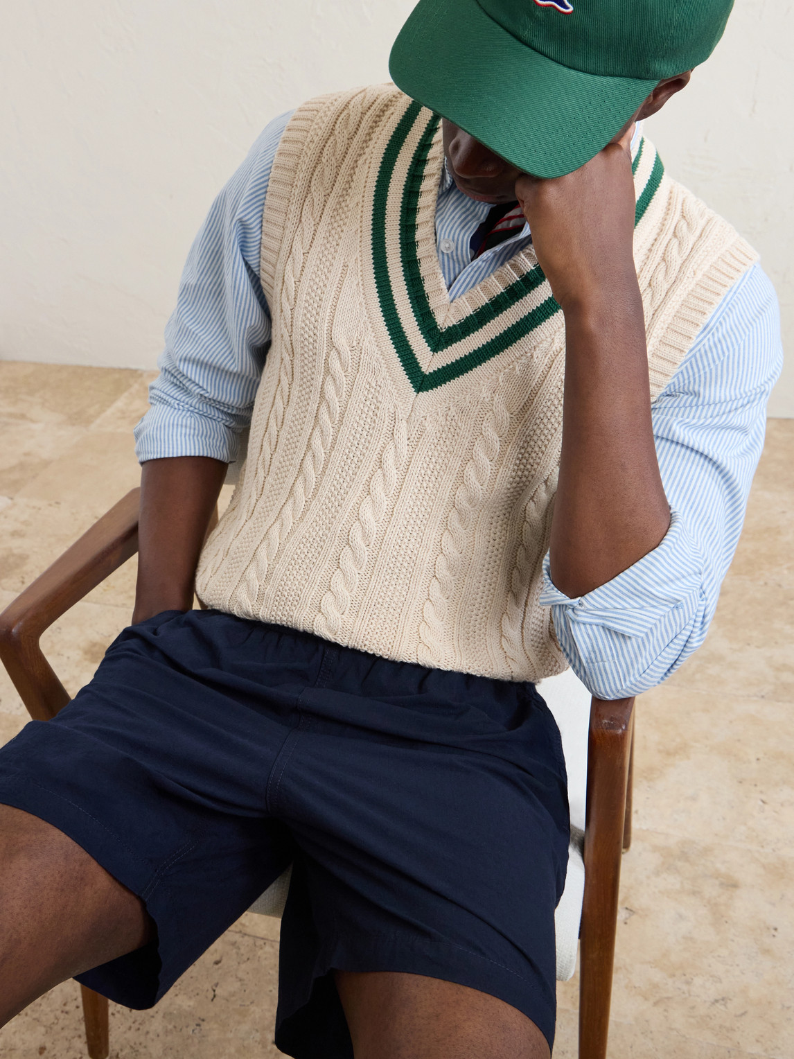 Drake's Straight-Leg Cotton Drawstring Shorts - Men | Thumbnail 5