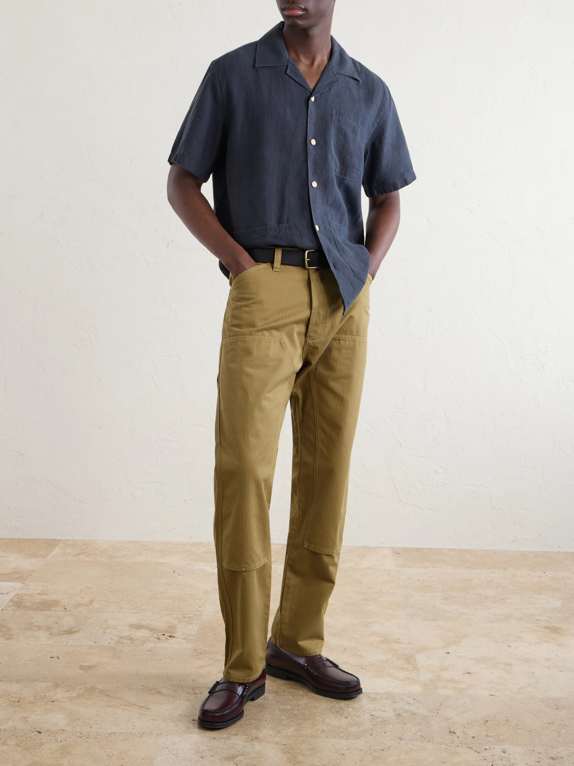 Drake's Camp-Collar Linen Shirt - Men | Thumbnail 2 Drake's Camp-Collar Linen Shirt - Men | Thumbnail 2