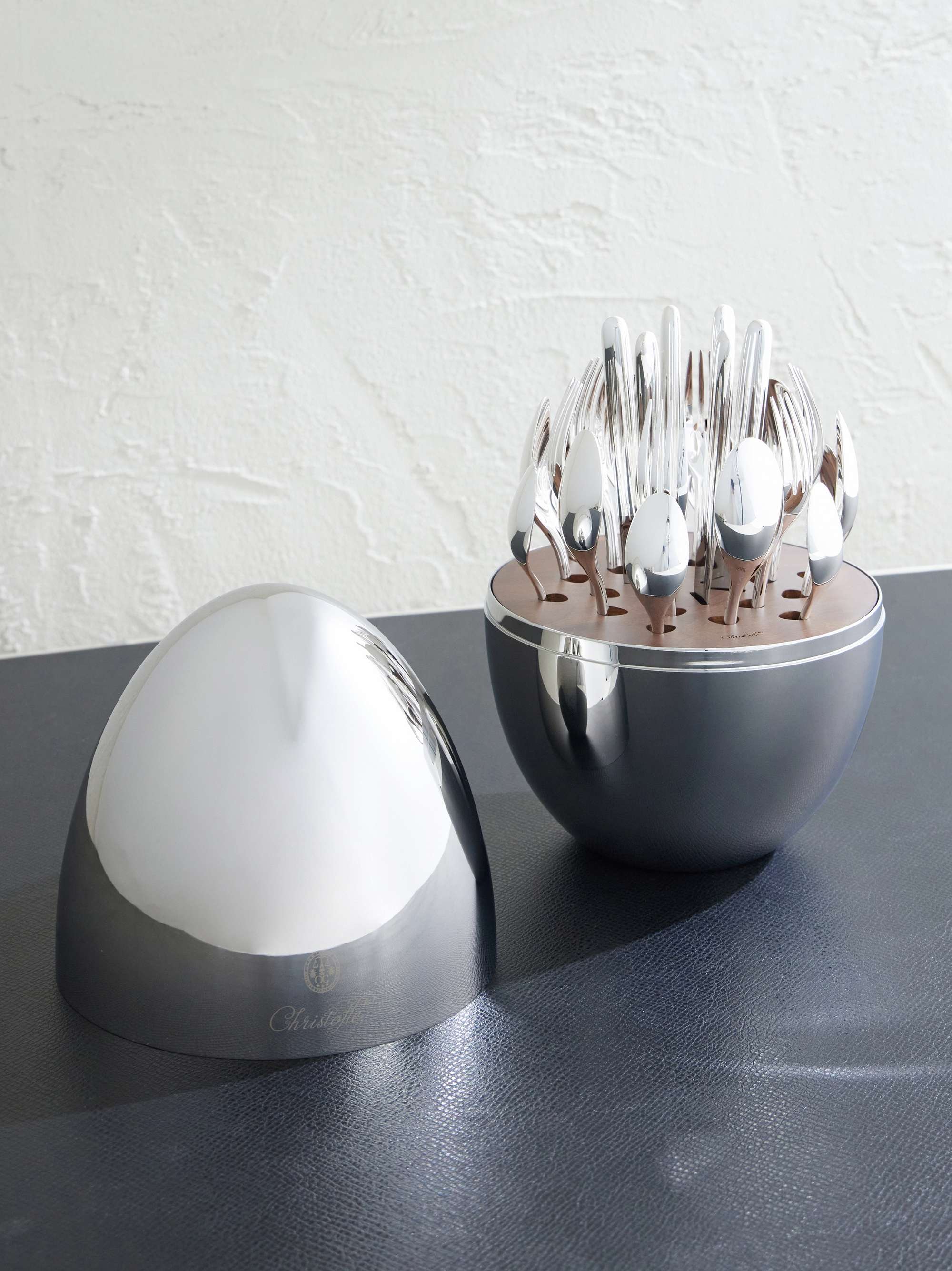 CHRISTOFLE MOOD Easy Silver-Plated Flatware Set with Case