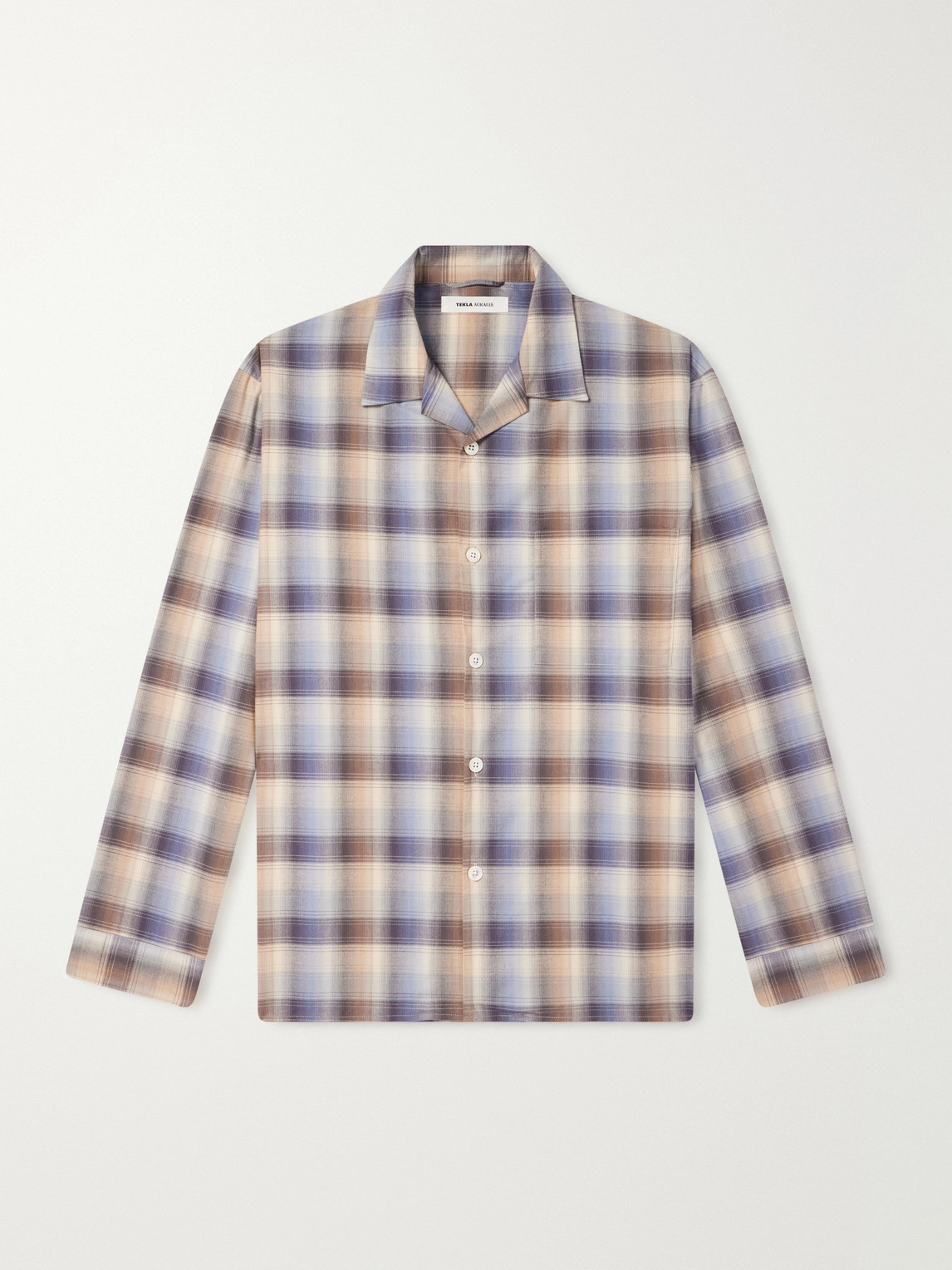 Auralee Checked Organic Cotton-Flannel Pyjama Shirt