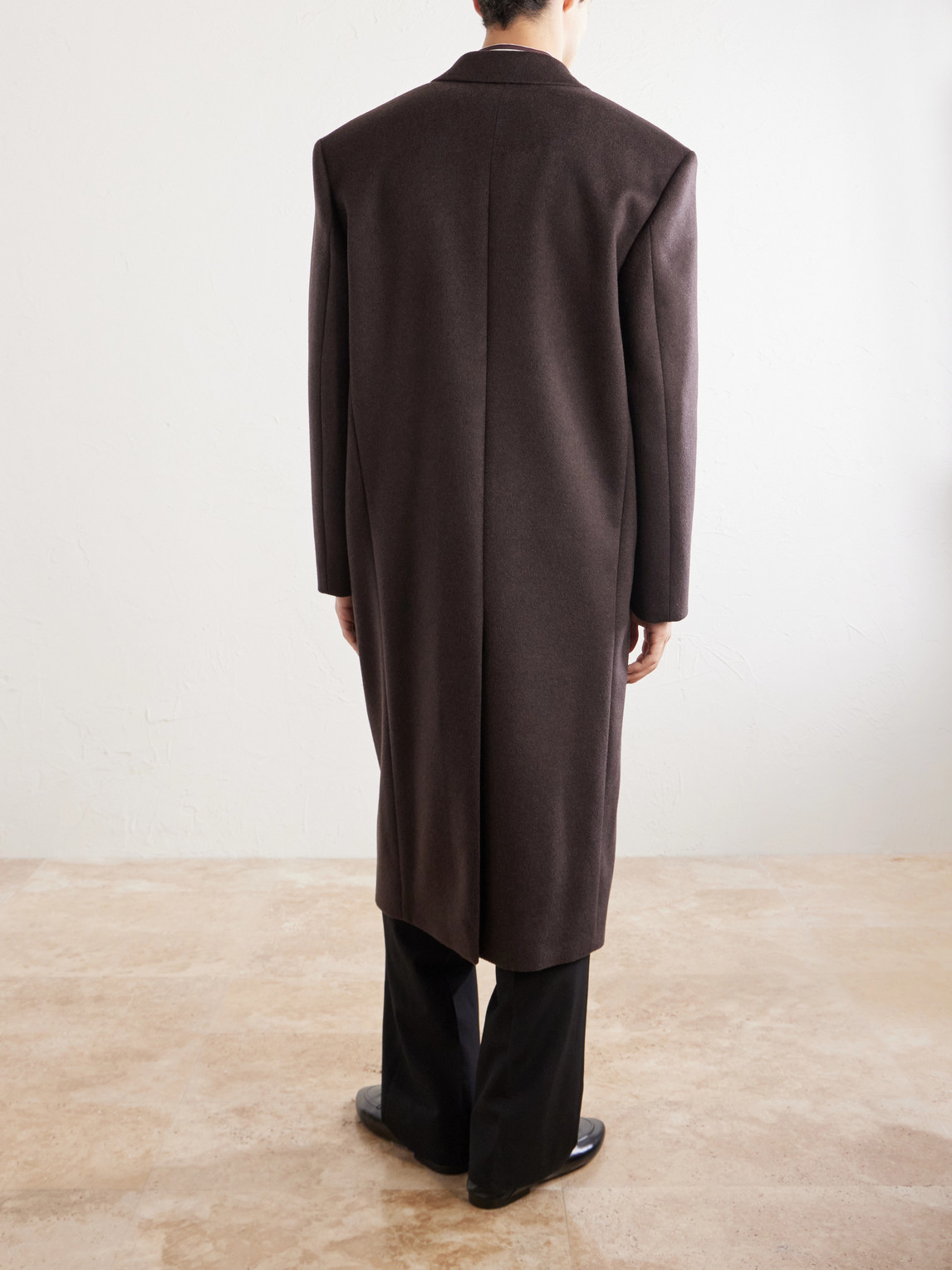 Double-Breasted Felted-Wool Coat