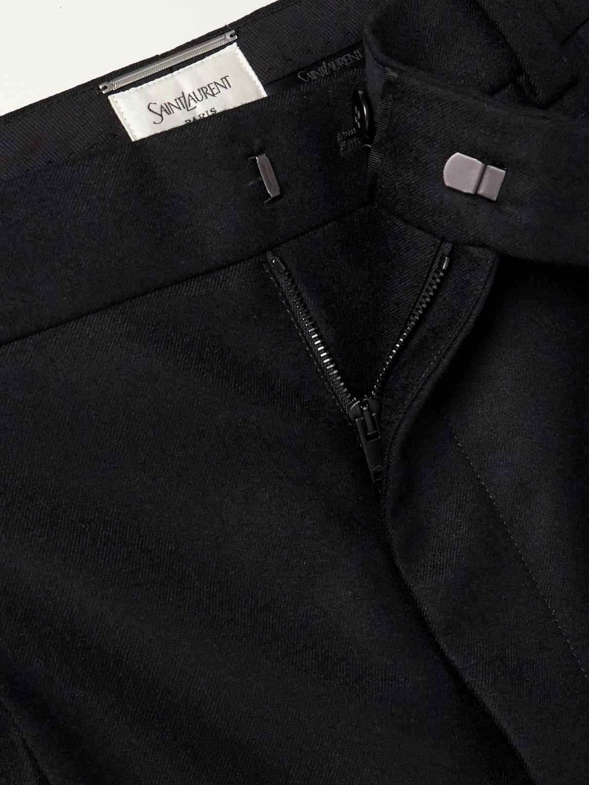 Tapered Brushed Wool Trousers
