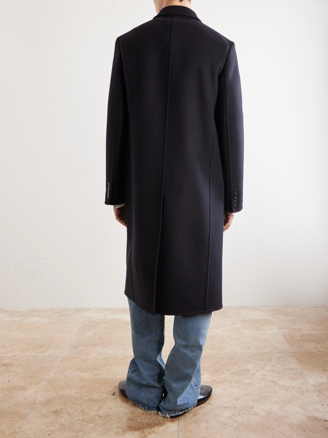 Double-Breasted Wool-Blend Coat