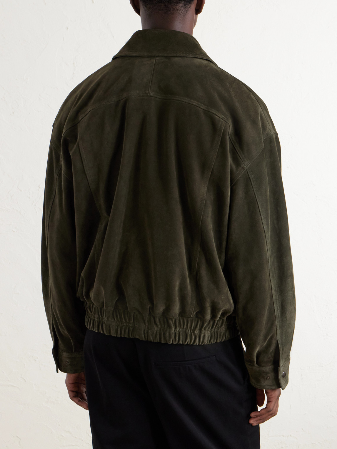 Suede Blouson Jacket