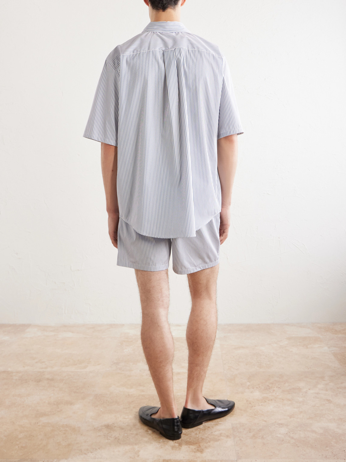 Logo-Embroidered Striped Cotton-Poplin Shirt