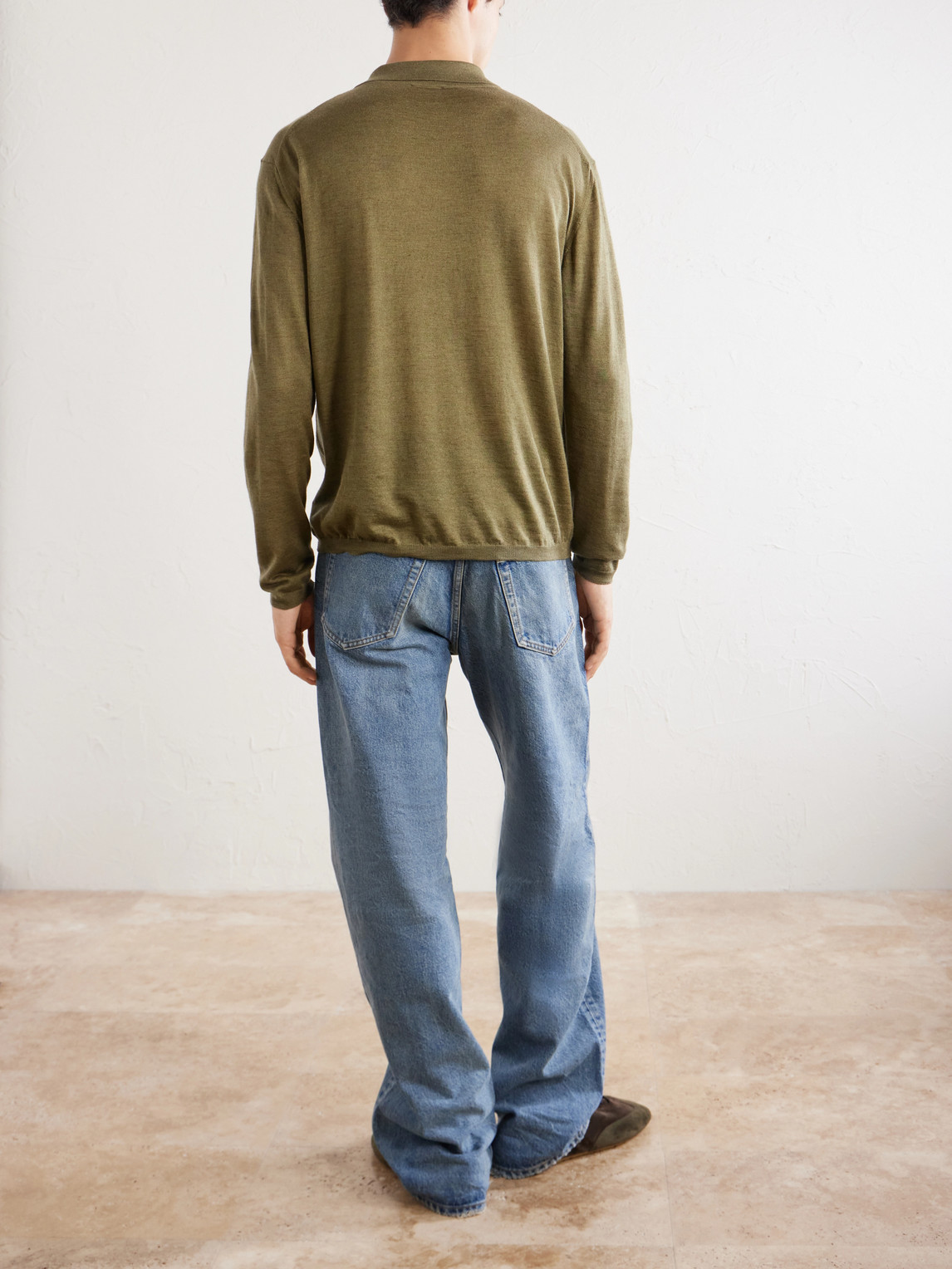 Cashmere, Silk And Linen-Blend Polo Shirt