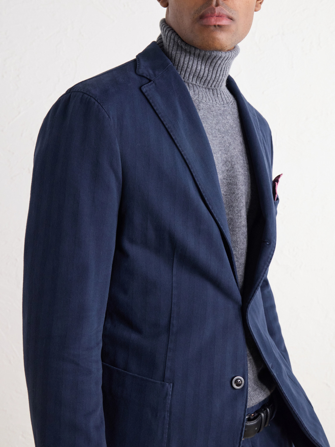 Herringbone Cotton And Cashmere-Blend Twill Suit Jacket