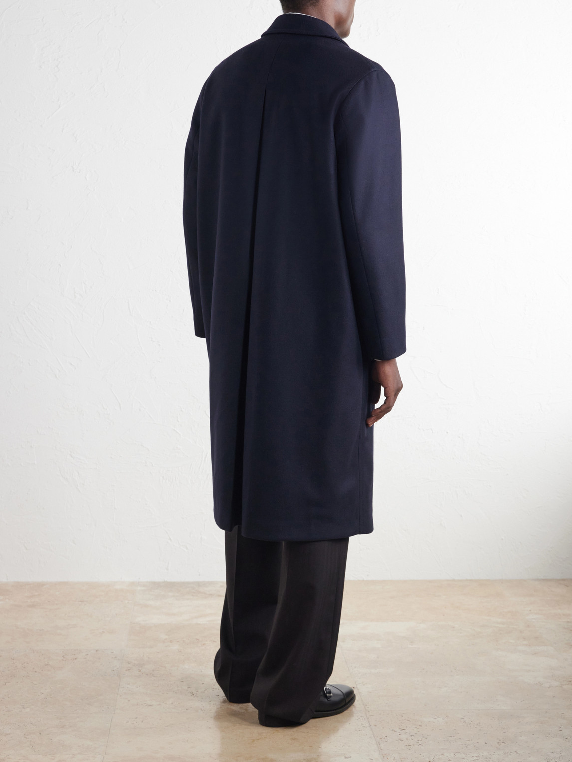 Wool-Blend Felt Coat