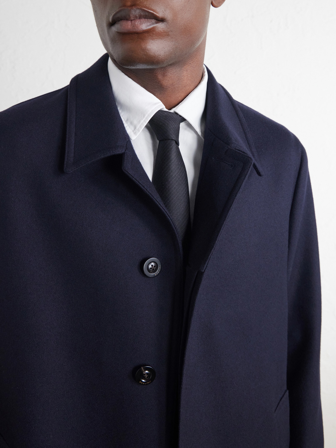 Wool-Blend Felt Coat