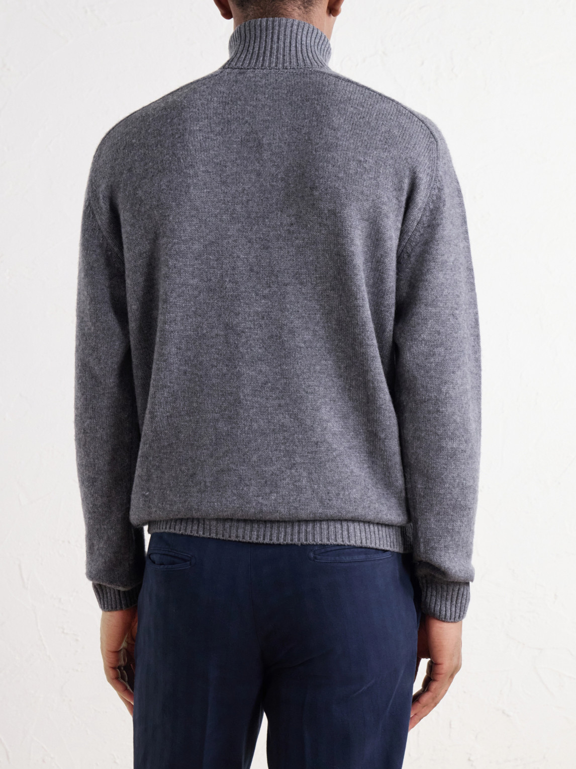 Virgin Wool And Cashmere-Blend Rollneck Sweater