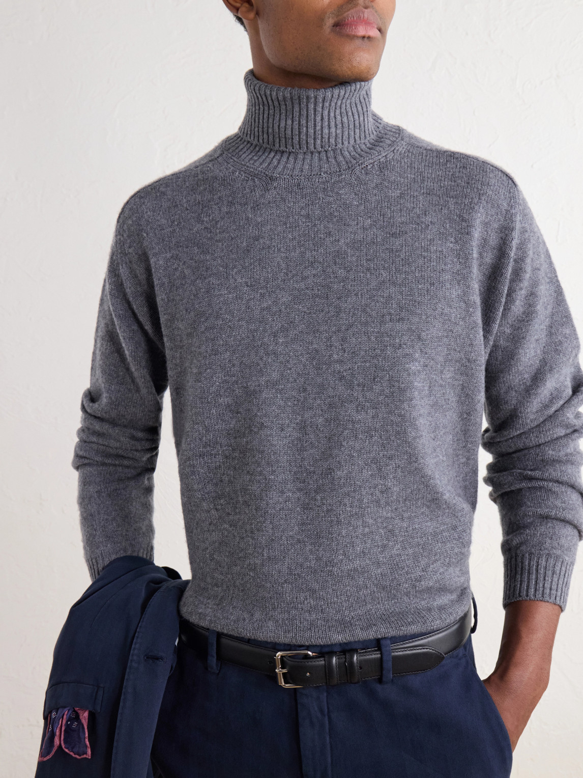 Virgin Wool And Cashmere-Blend Rollneck Sweater