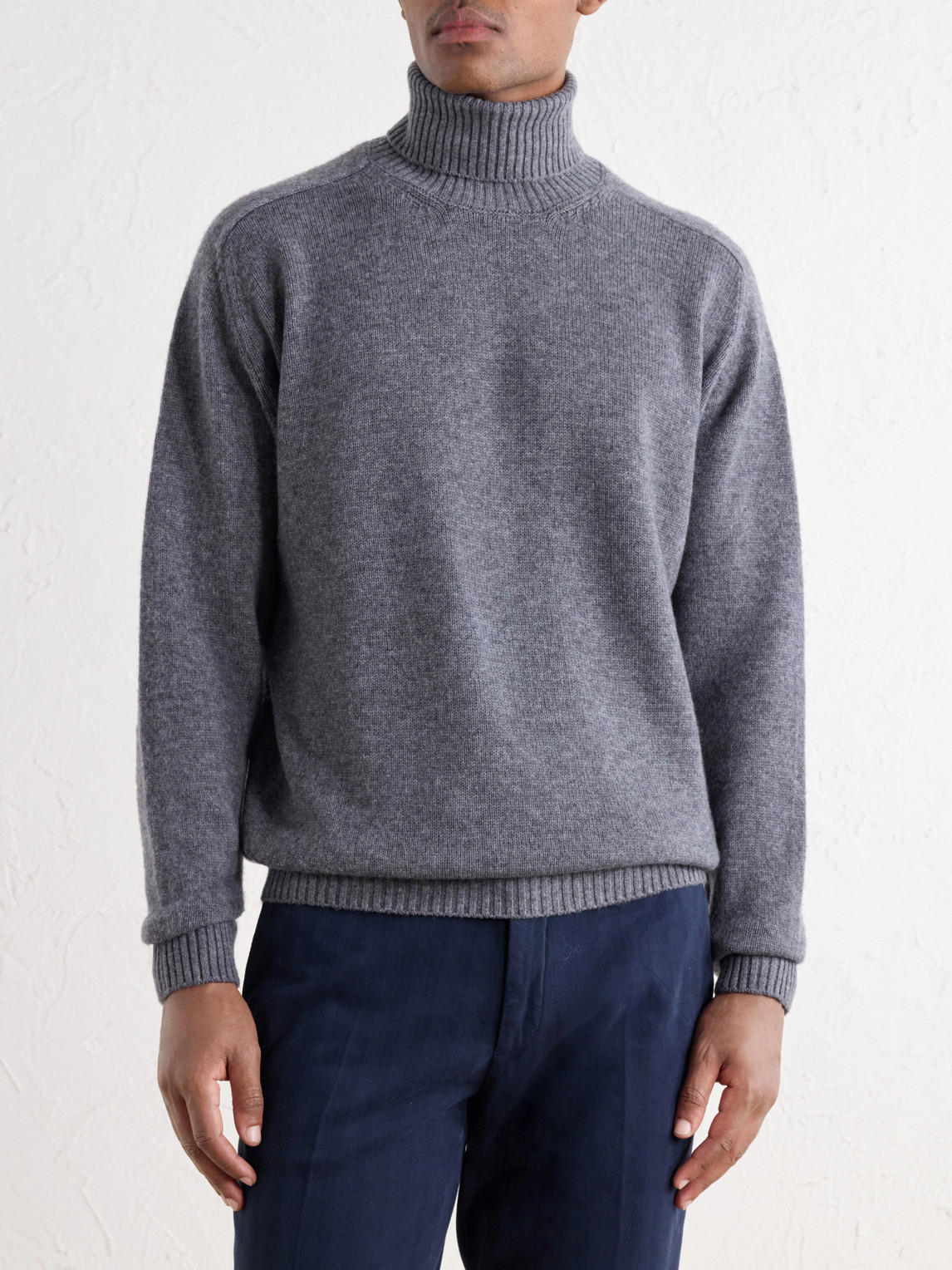 Virgin Wool And Cashmere-Blend Rollneck Sweater