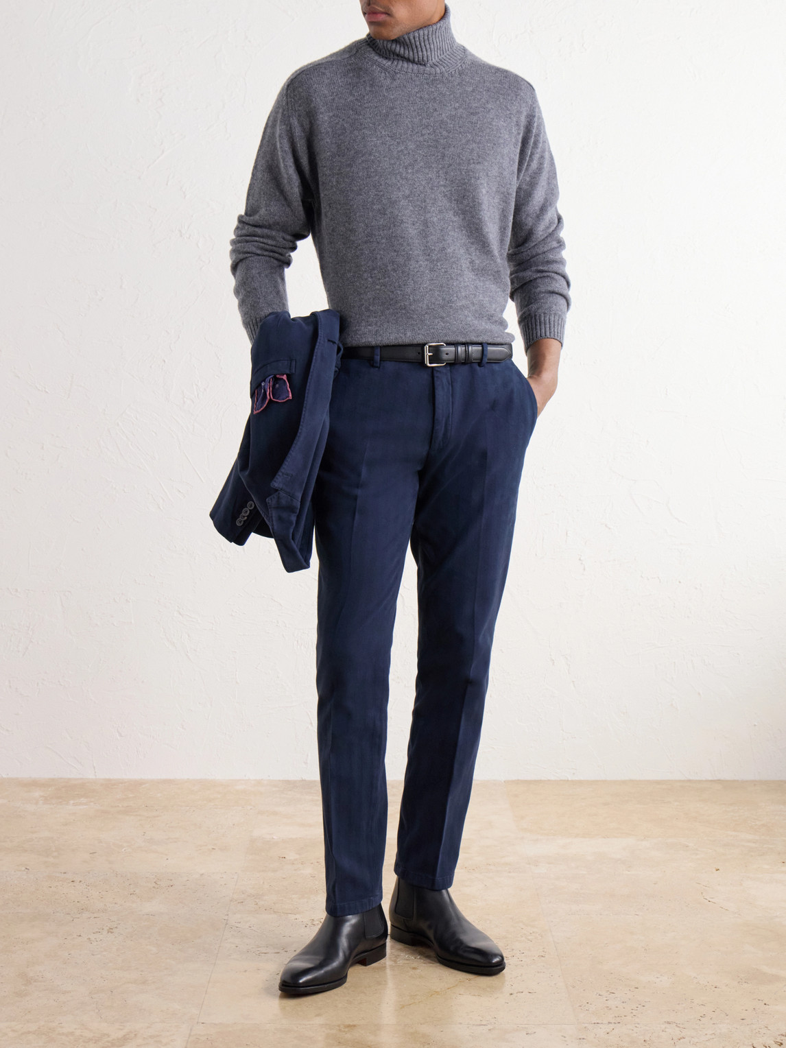 Virgin Wool And Cashmere-Blend Rollneck Sweater