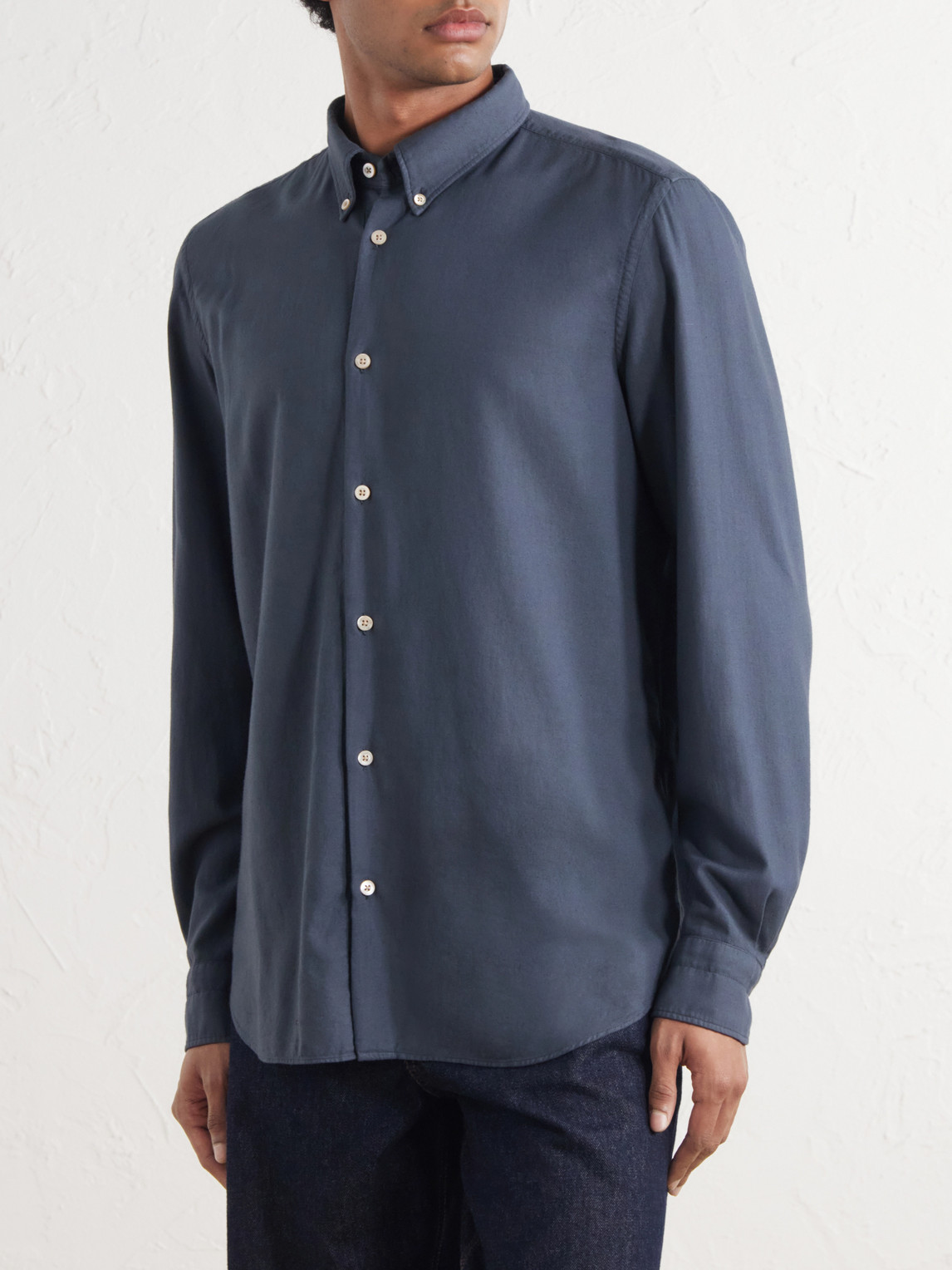 Button-Down Collar Twill Shirt