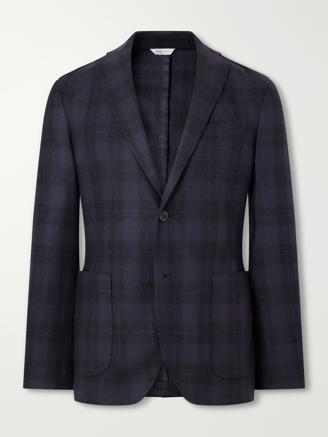 Prince Of Wales Wool-Blend Flannel Blazer