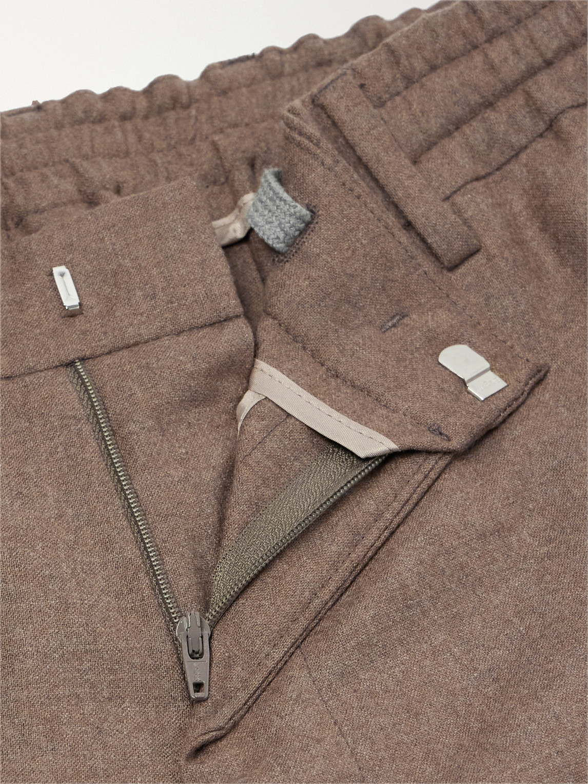 Straight-Leg Virgin Wool-Woven Trousers