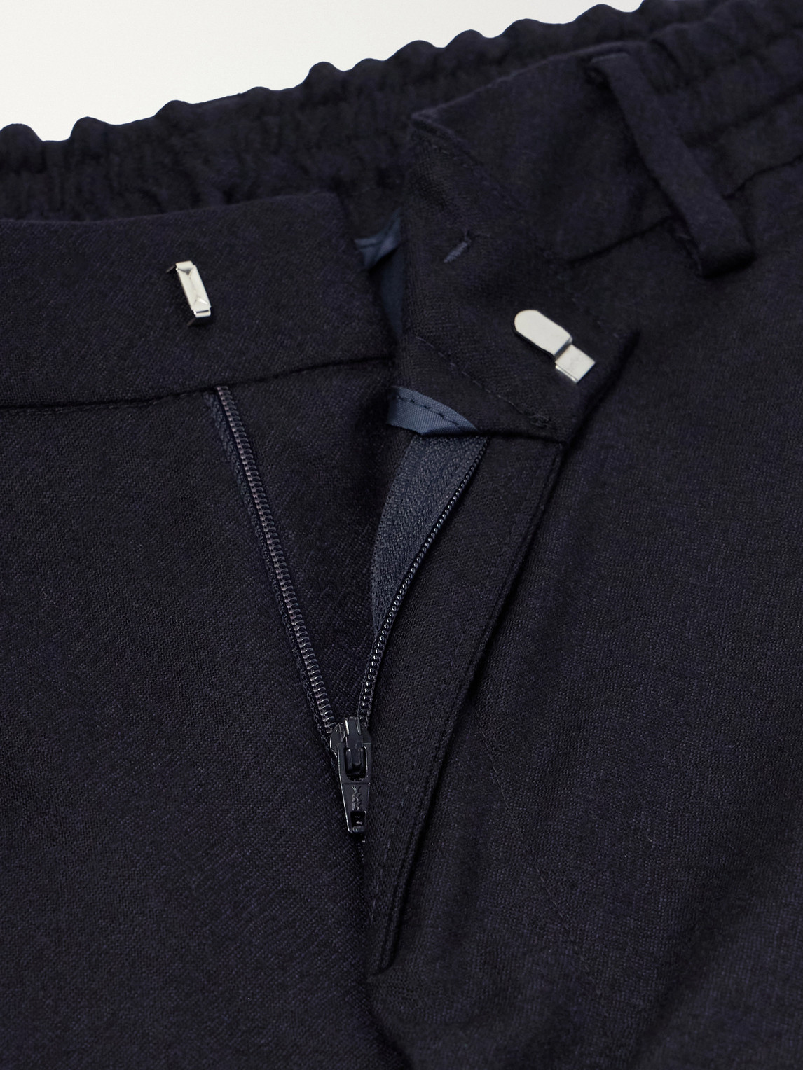 Straight-Leg Virgin Wool-Woven Trousers