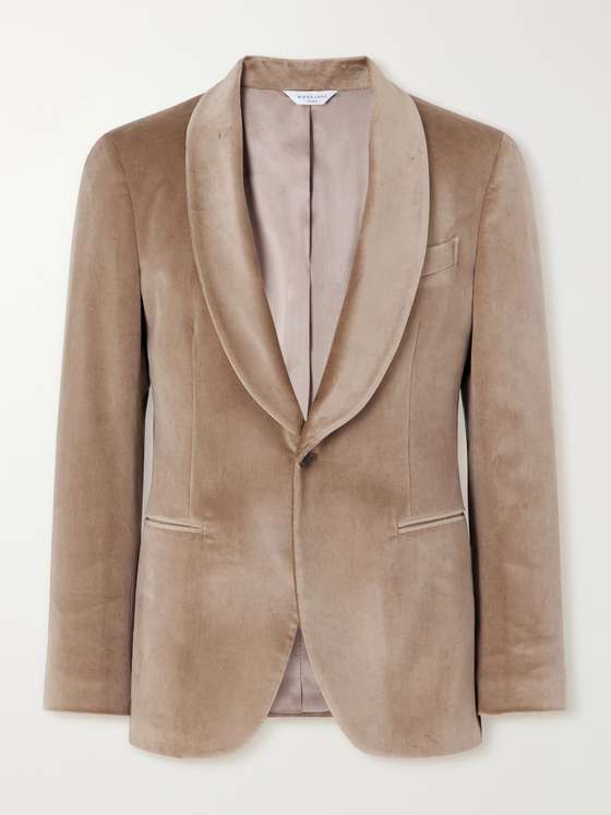 Boglioli Shawl-Collar Cotton-Blend Velvet Tuxedo Jacket