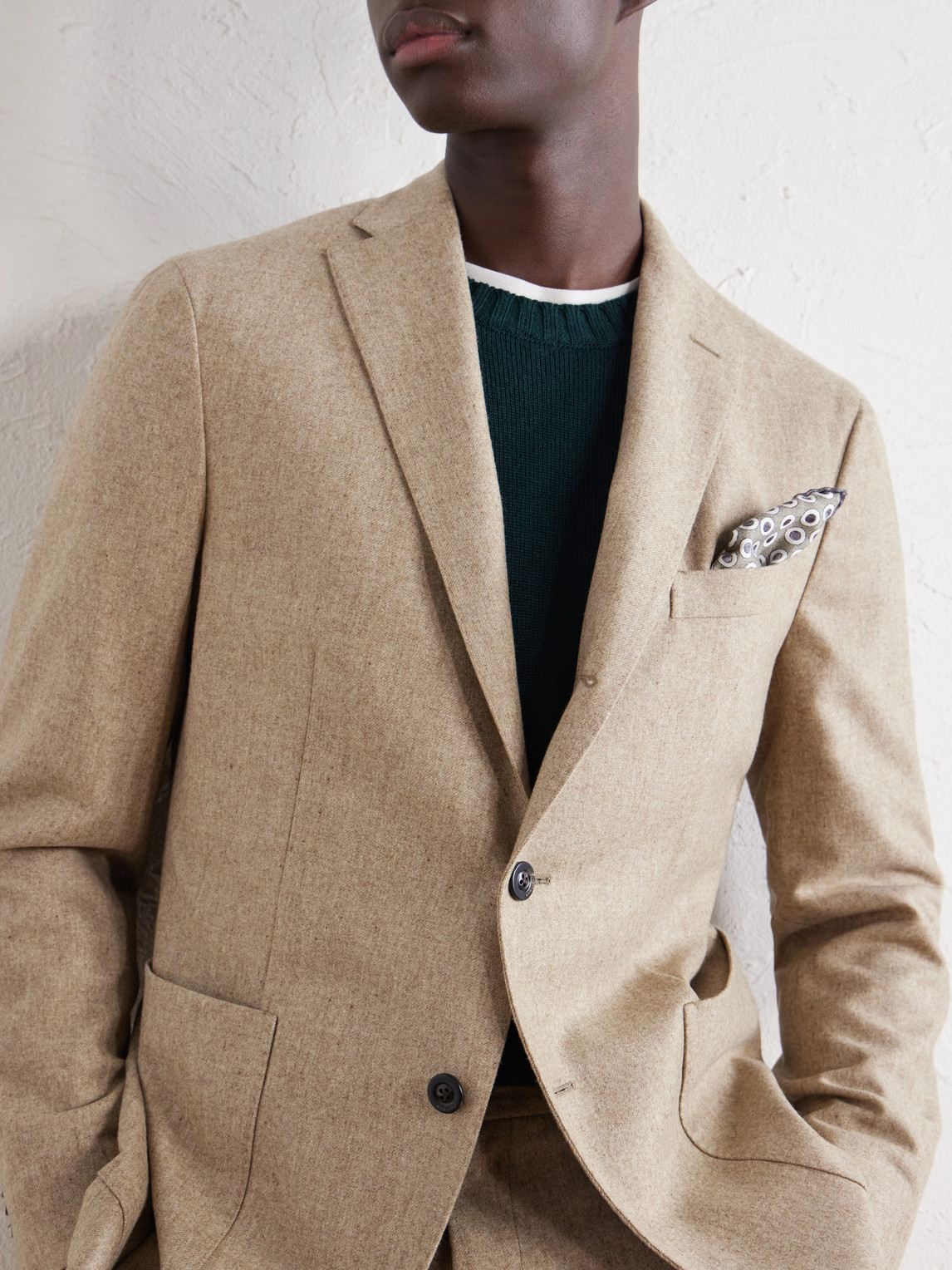 Virgin Wool-Flannel Suit Jacket