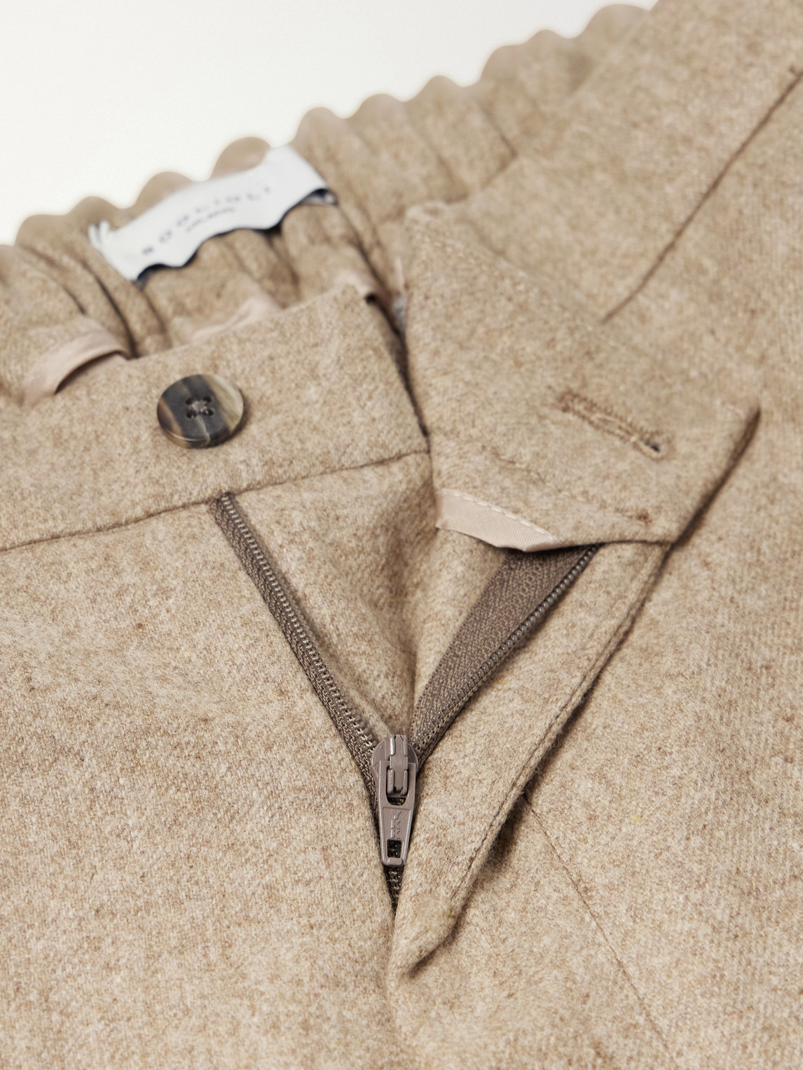 Straight-Leg Virgin Wool-Flannel Suit Trousers