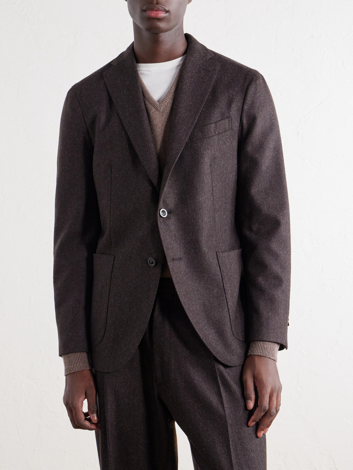 Virgin Wool-Flannel Suit Jacket
