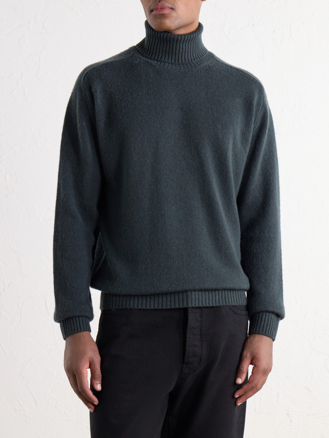Virgin Wool And Cashmere-Blend Rollneck Sweater