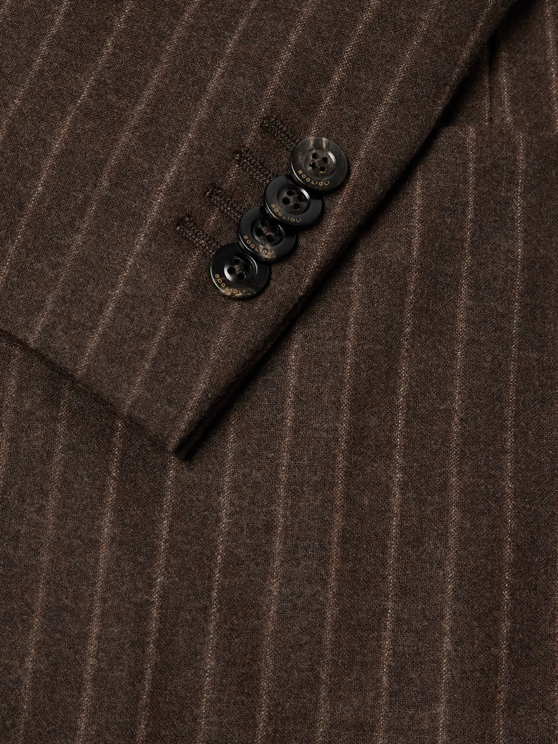 Pinstriped Virgin Wool-Flannel Suit Jacket