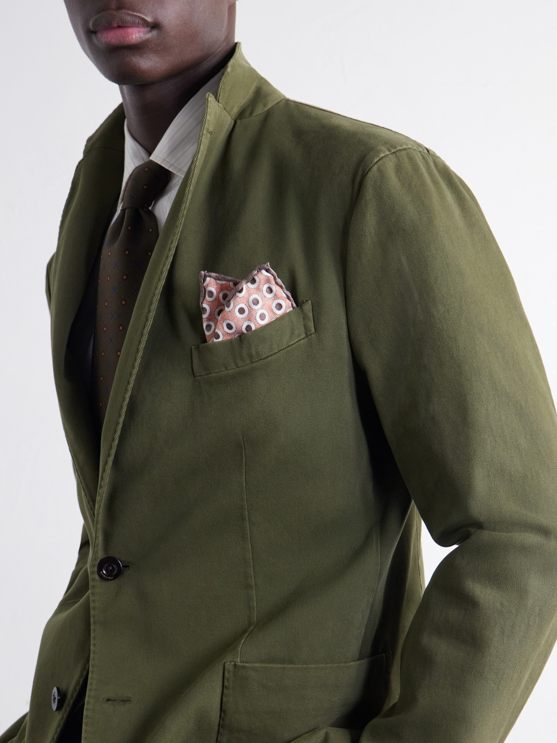 Stretch Cotton-Twill Suit Jacket