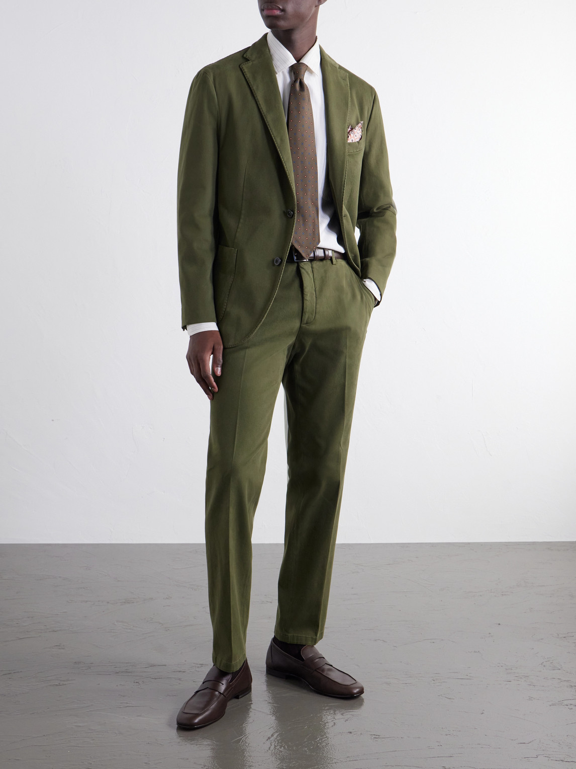 Stretch Cotton-Twill Suit Jacket