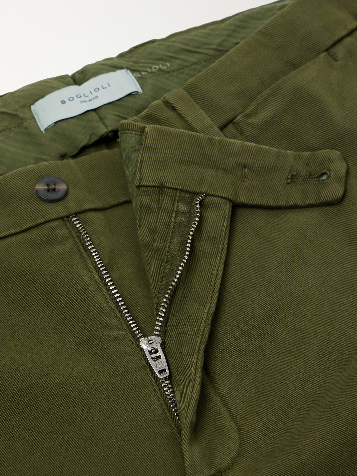 Straight-Leg Stretch Cotton-Twill Suit Trousers
