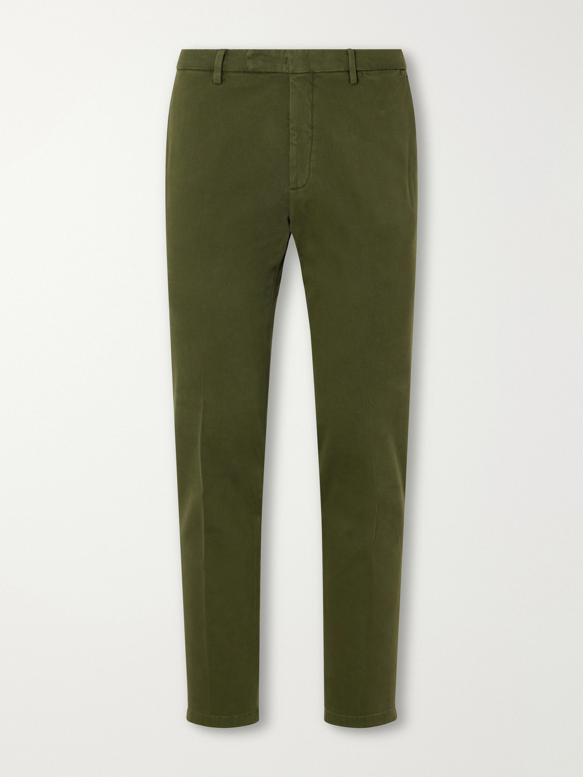 Straight-Leg Stretch Cotton-Twill Suit Trousers